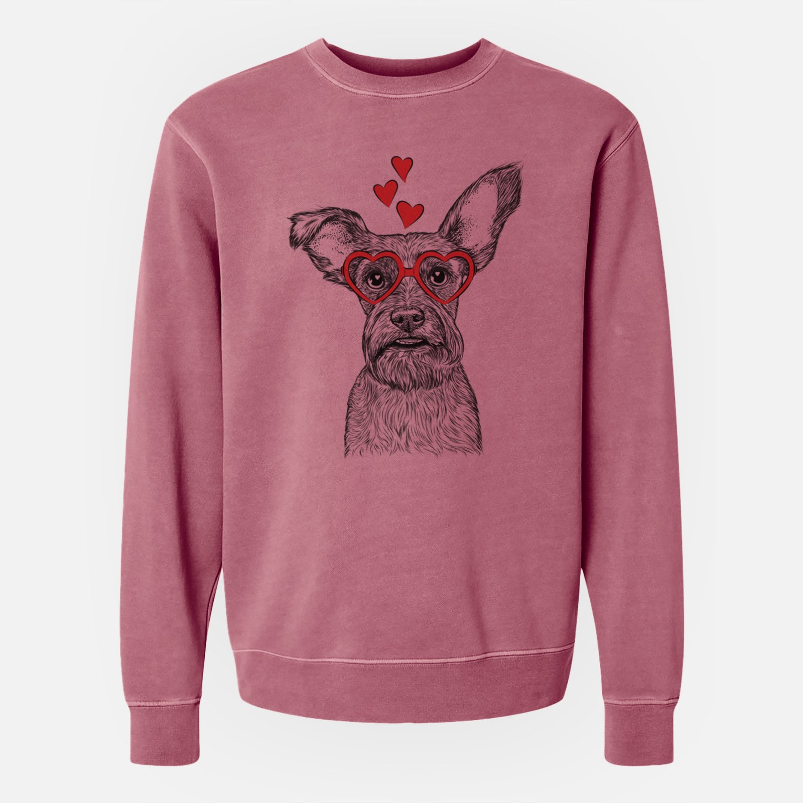 Valentine Sawyer the Snorkie - Unisex Pigment Dyed Crew Sweatshirt