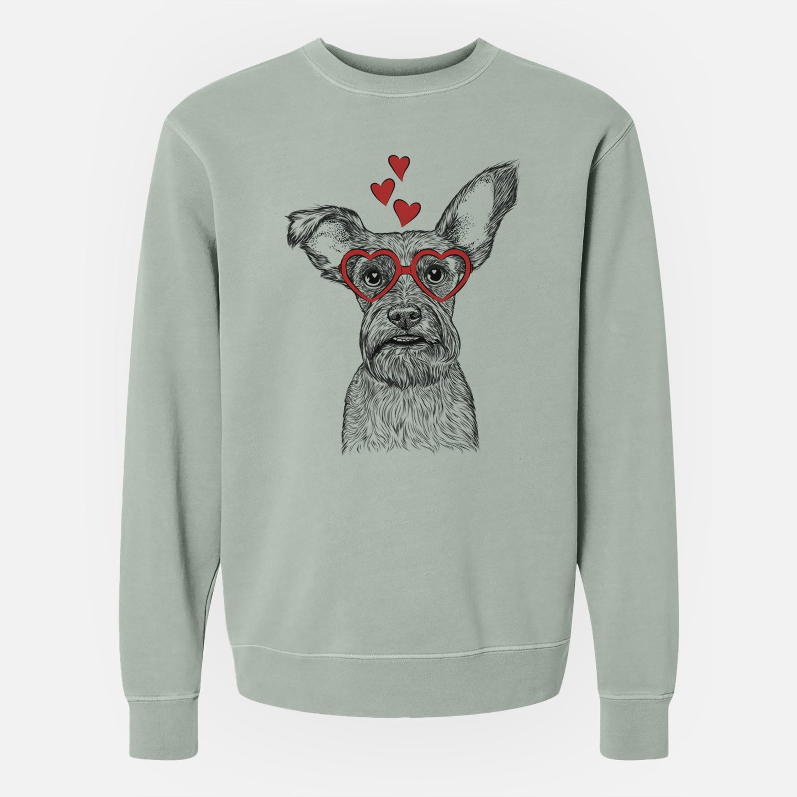 Valentine Sawyer the Snorkie - Unisex Pigment Dyed Crew Sweatshirt