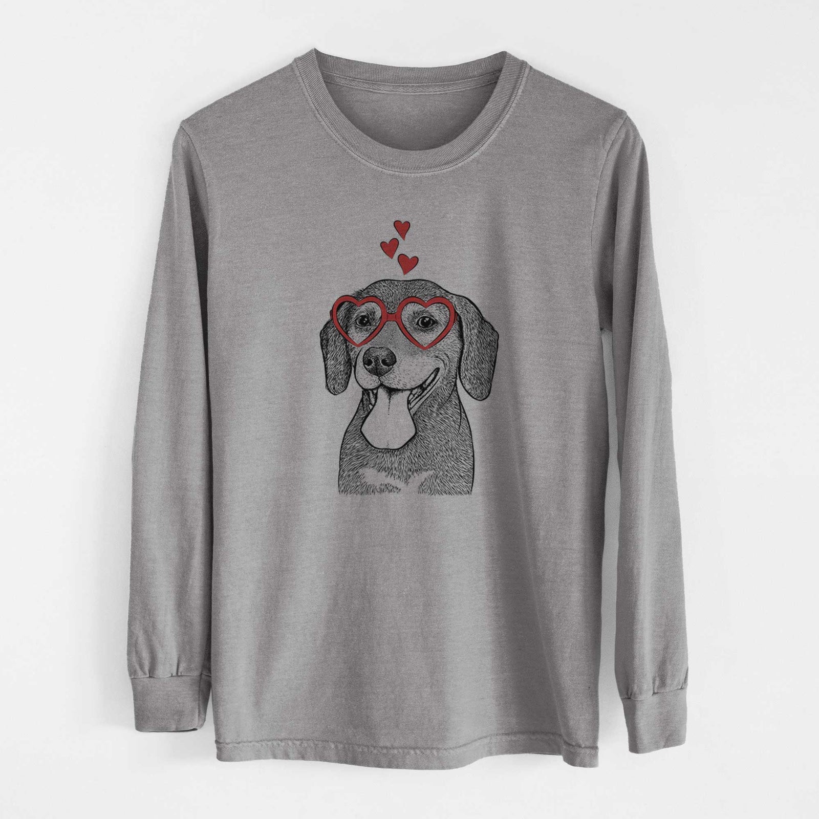 Valentine Scarlett the Beagle - Heavyweight 100% Cotton Long Sleeve
