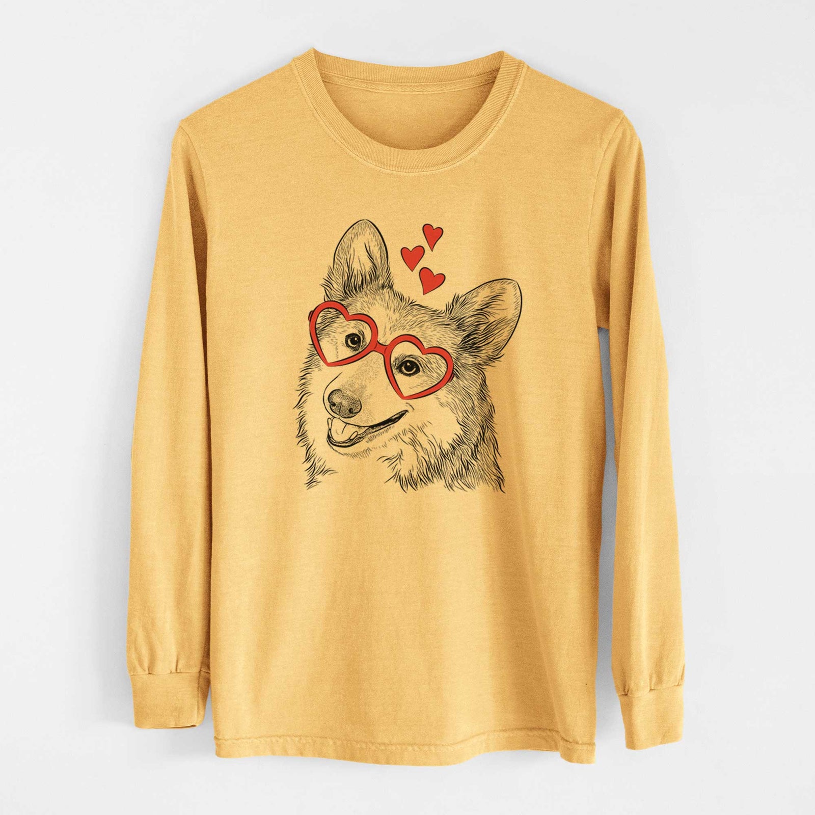 Valentine Scout the Pembroke Welsh Corgi - Heavyweight 100% Cotton Long Sleeve