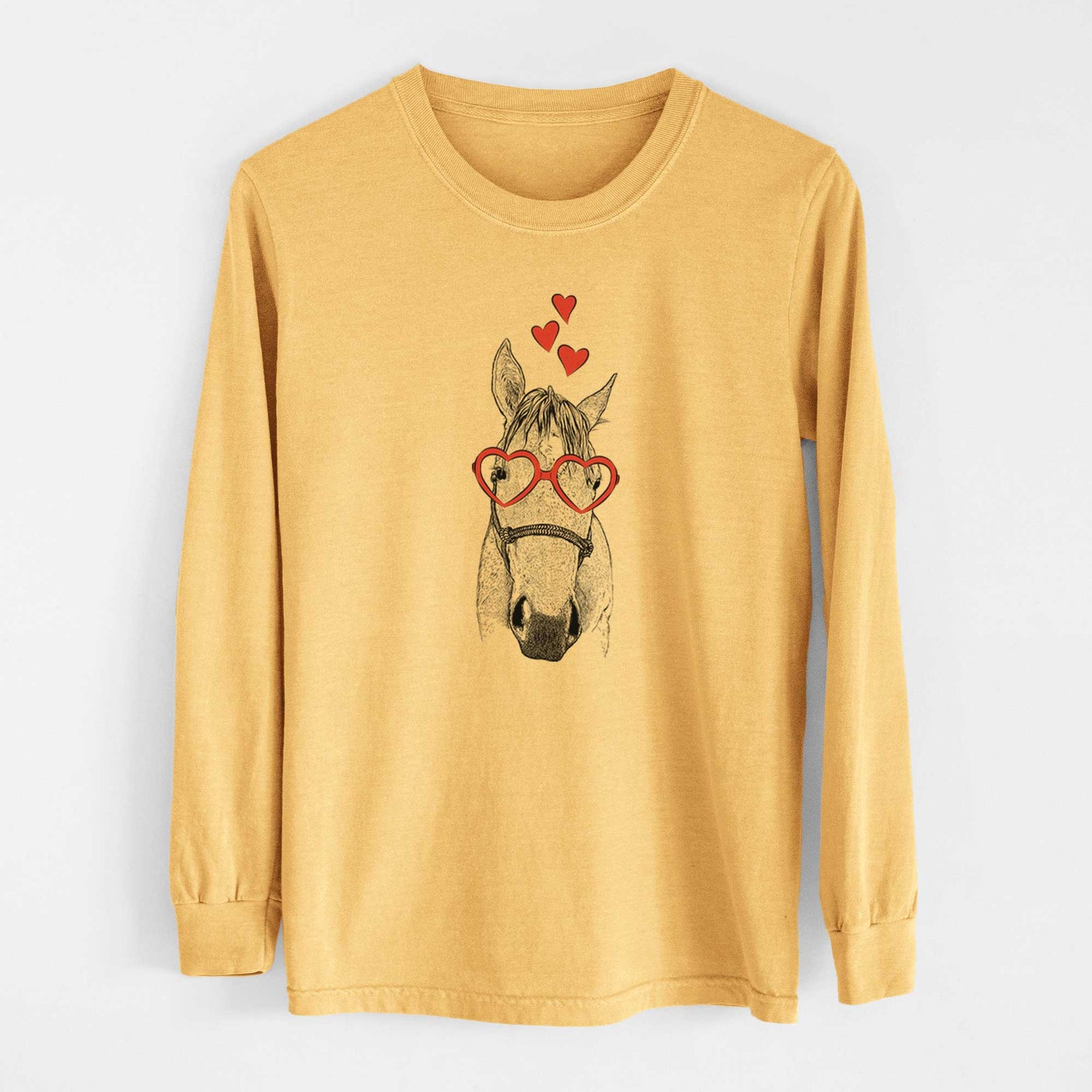 Valentine SeaBee the Quarter Horse - Heavyweight 100% Cotton Long Sleeve