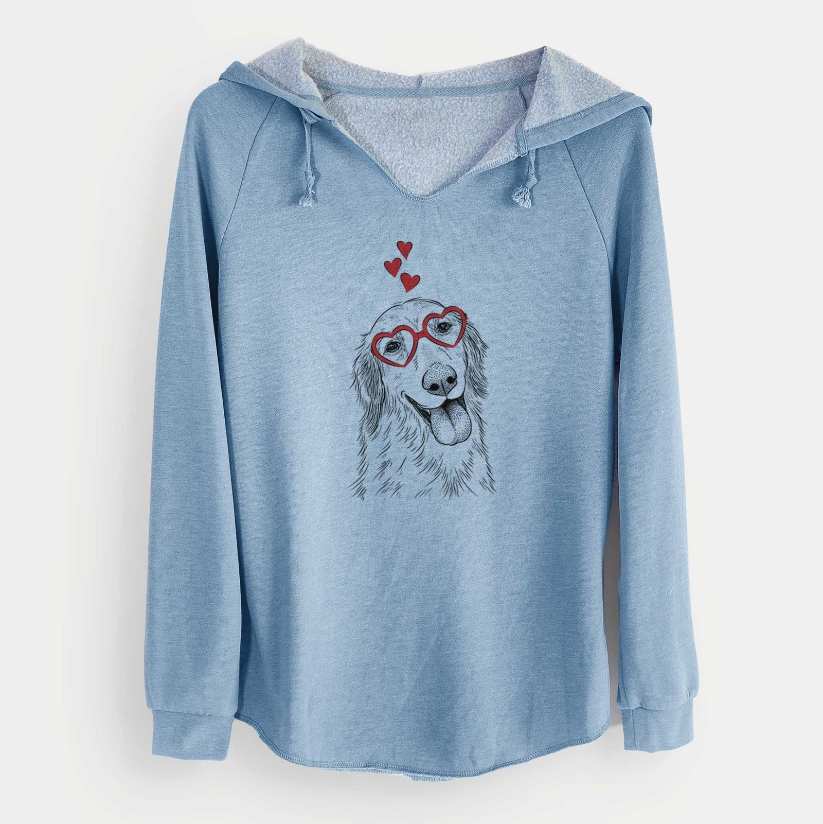 Valentine Shelby the Golden Retriever - Cali Wave Hooded Sweatshirt