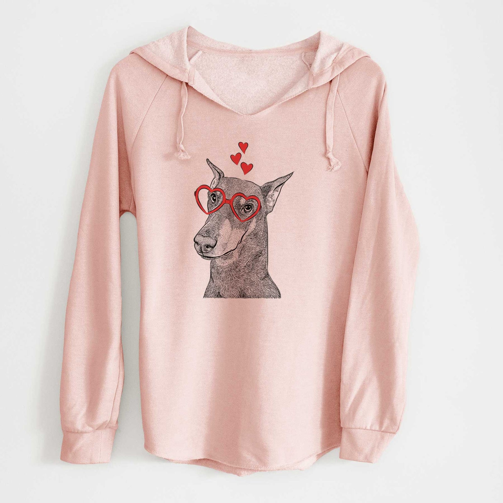 Valentine Shelby the Doberman Pinscher - Cali Wave Hooded Sweatshirt