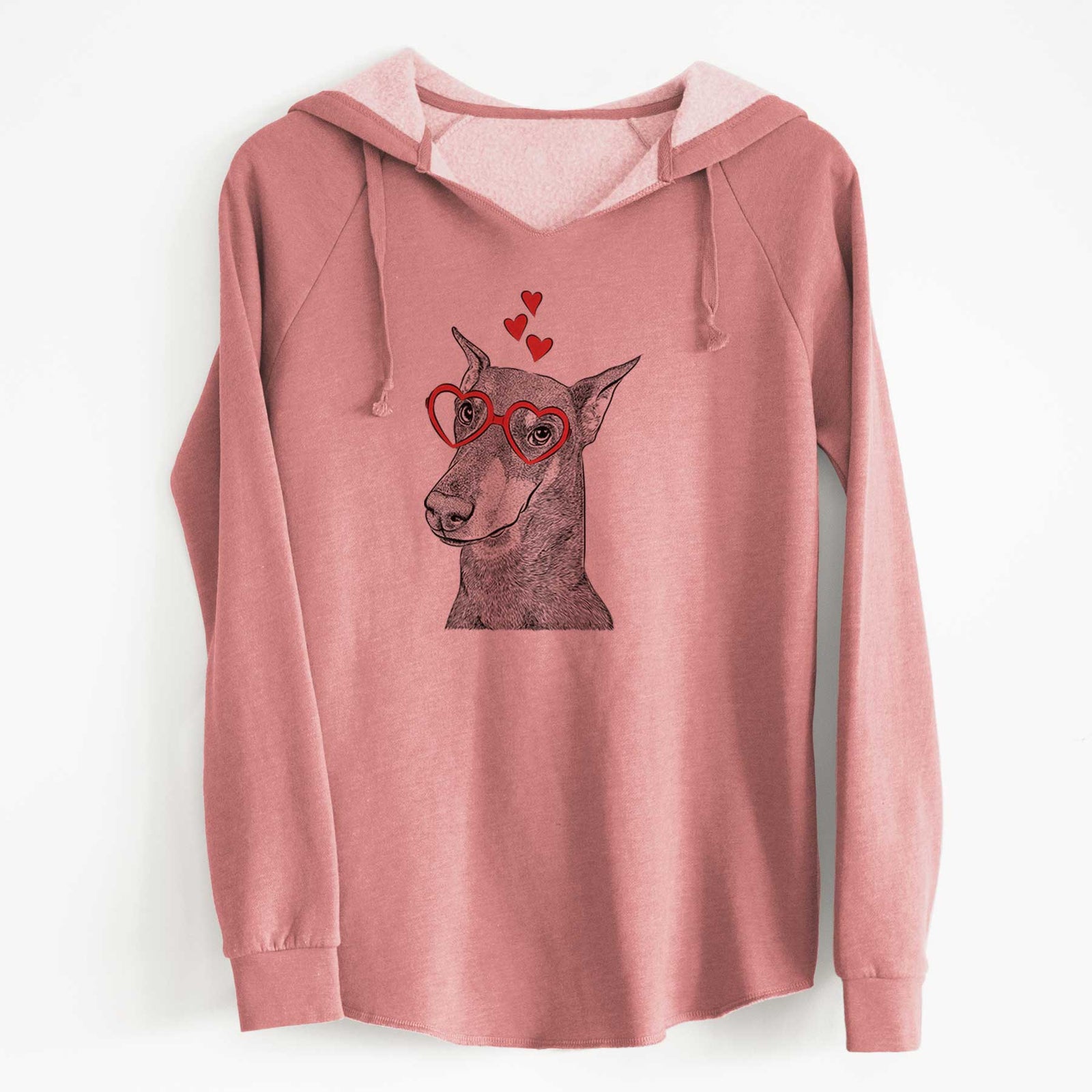 Valentine Shelby the Doberman Pinscher - Cali Wave Hooded Sweatshirt