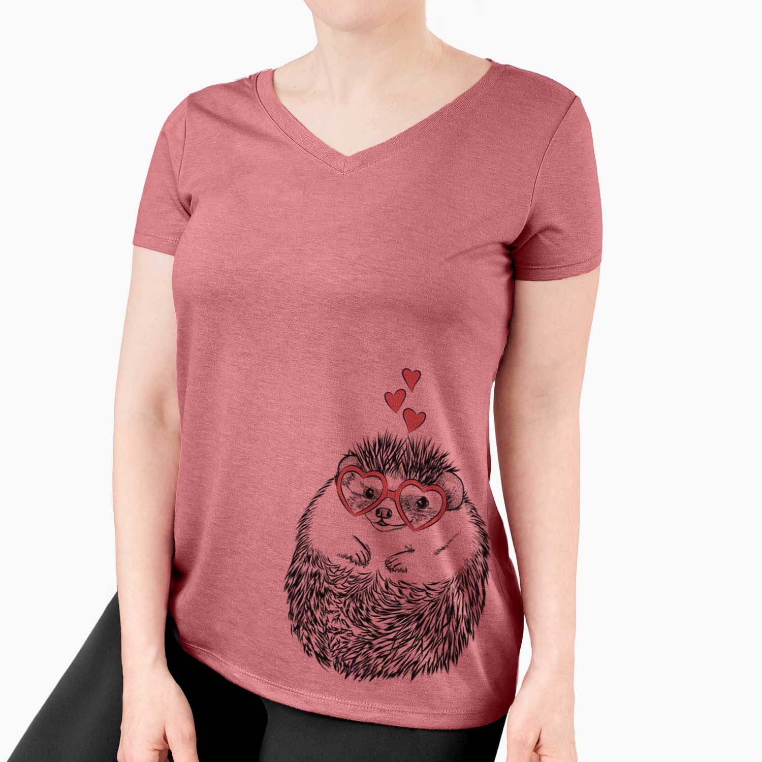 Valentine Sid the Hedgehog - Women's V-neck Shirt