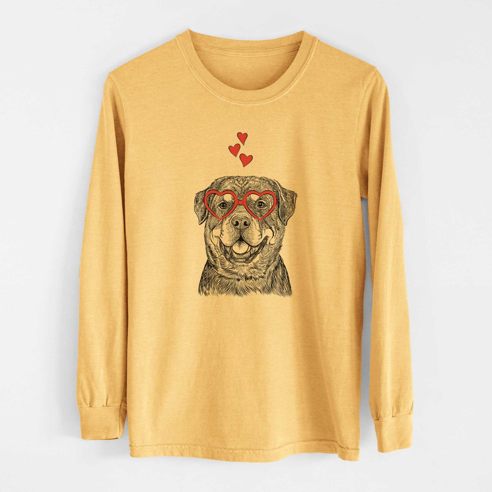 Valentine Sig the Rottweiler - Heavyweight 100% Cotton Long Sleeve