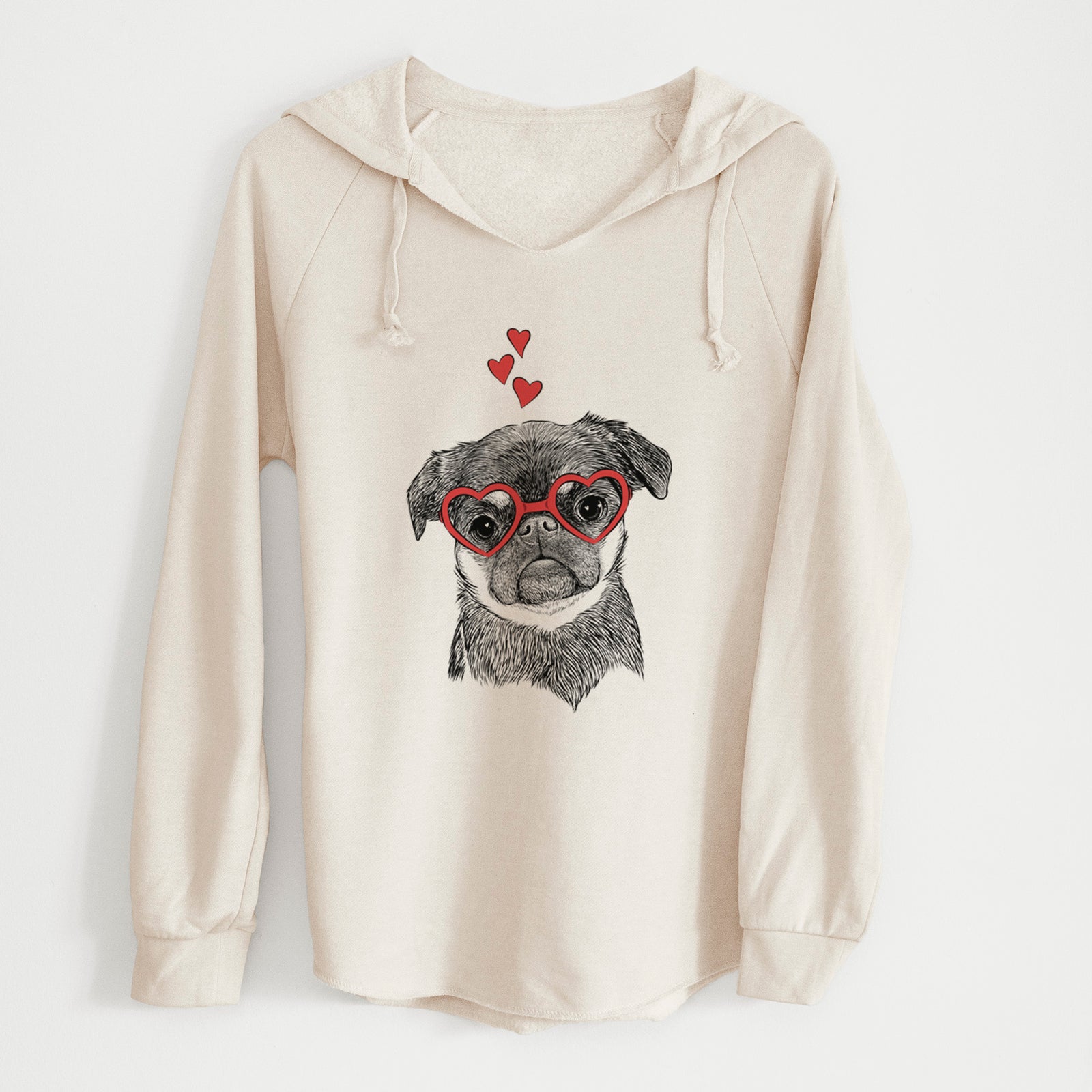 Valentine Simone the Brussels Griffon - Cali Wave Hooded Sweatshirt