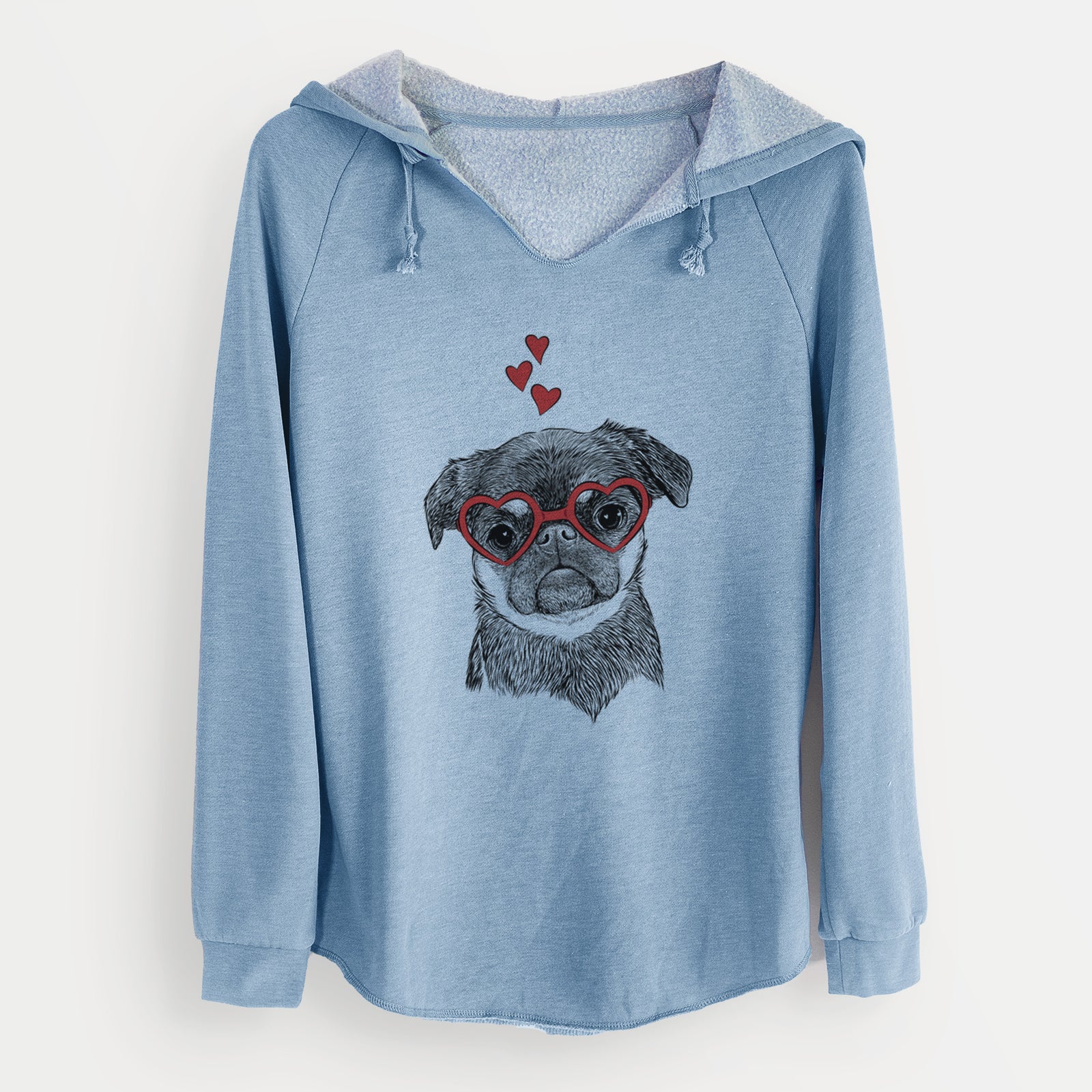 Valentine Simone the Brussels Griffon - Cali Wave Hooded Sweatshirt