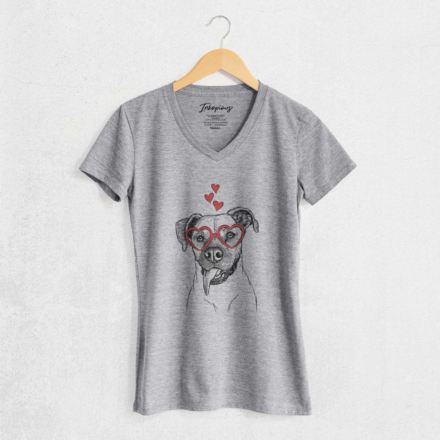 Valentine Sir Jake the Boxer - Women's V-neck Shirt