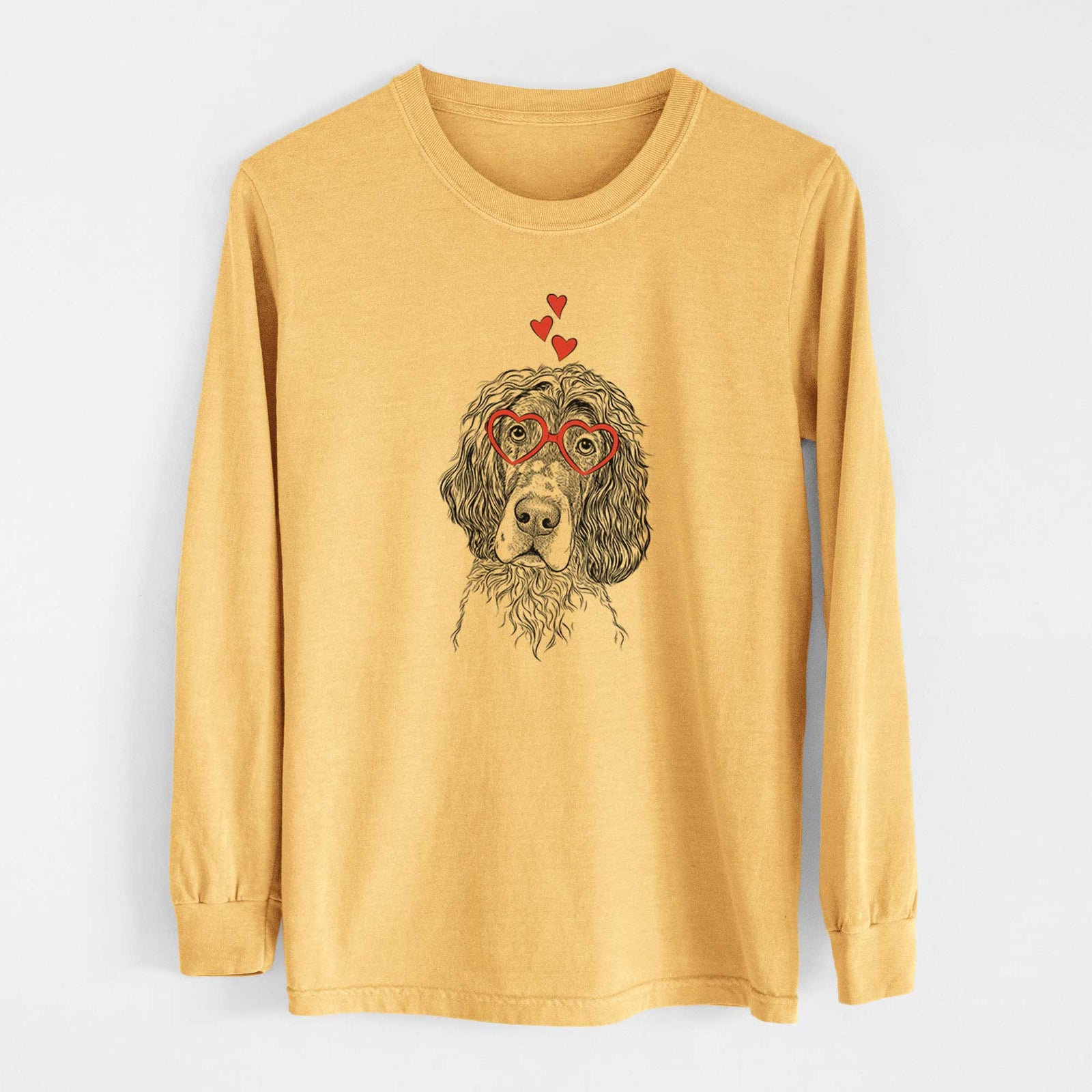 Valentine Sir Rexford the Blue Belton English Setter - Heavyweight 100% Cotton Long Sleeve