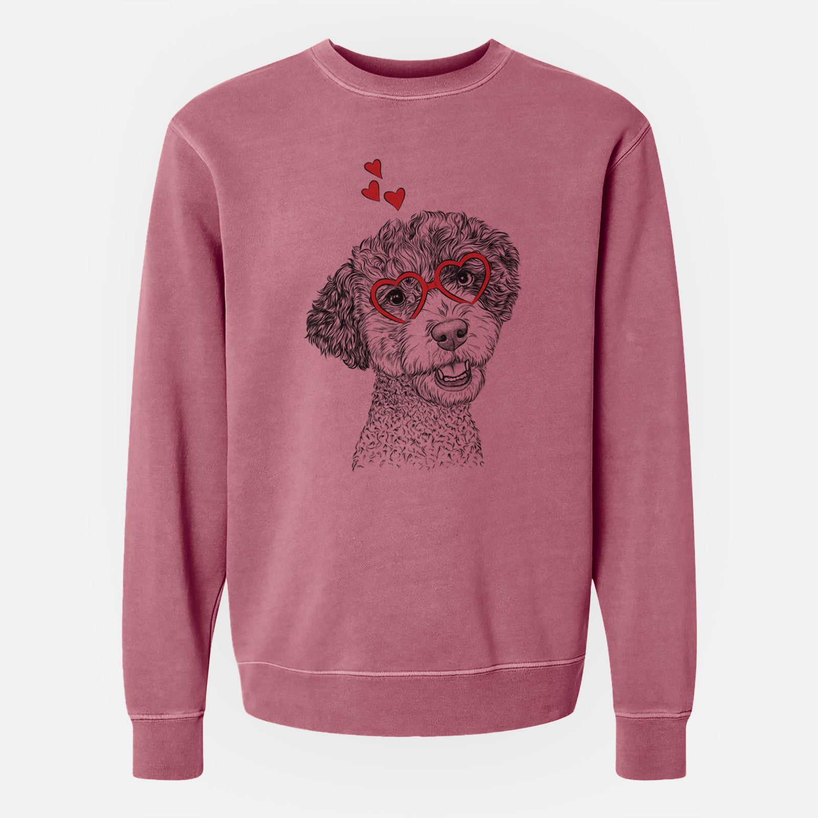 Valentine Skipper the Twoodle - Unisex Pigment Dyed Crew Sweatshirt
