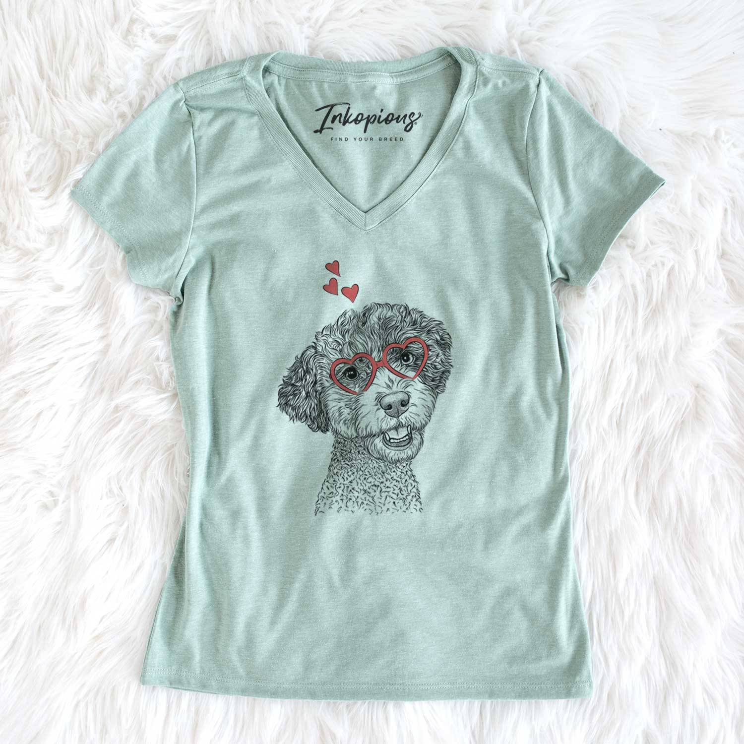Valentine Skipper the Twoodle - Women's V-neck Shirt