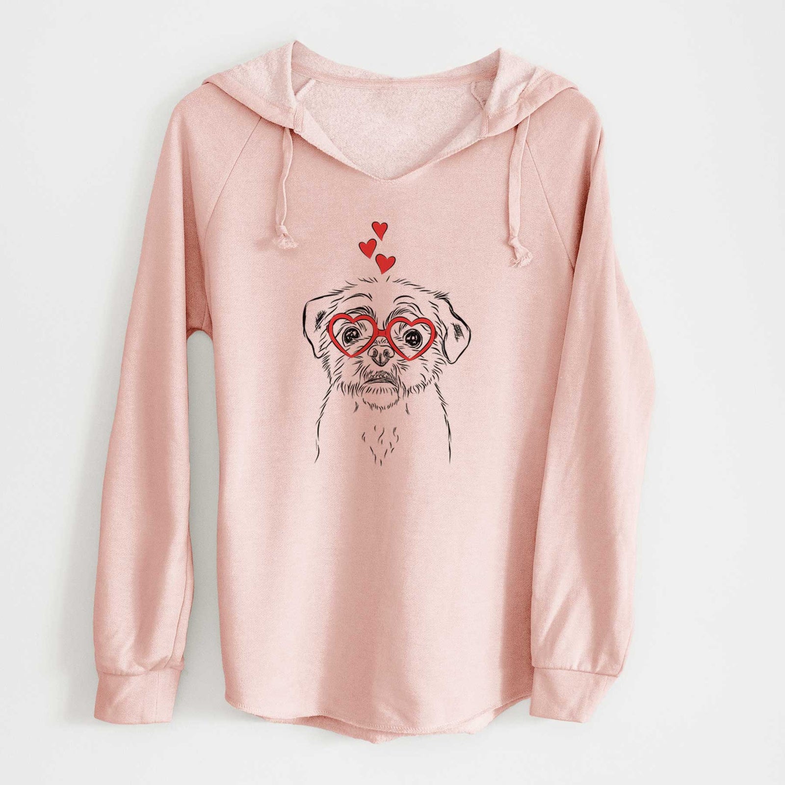 Valentine Smash the Shih Tzu - Cali Wave Hooded Sweatshirt