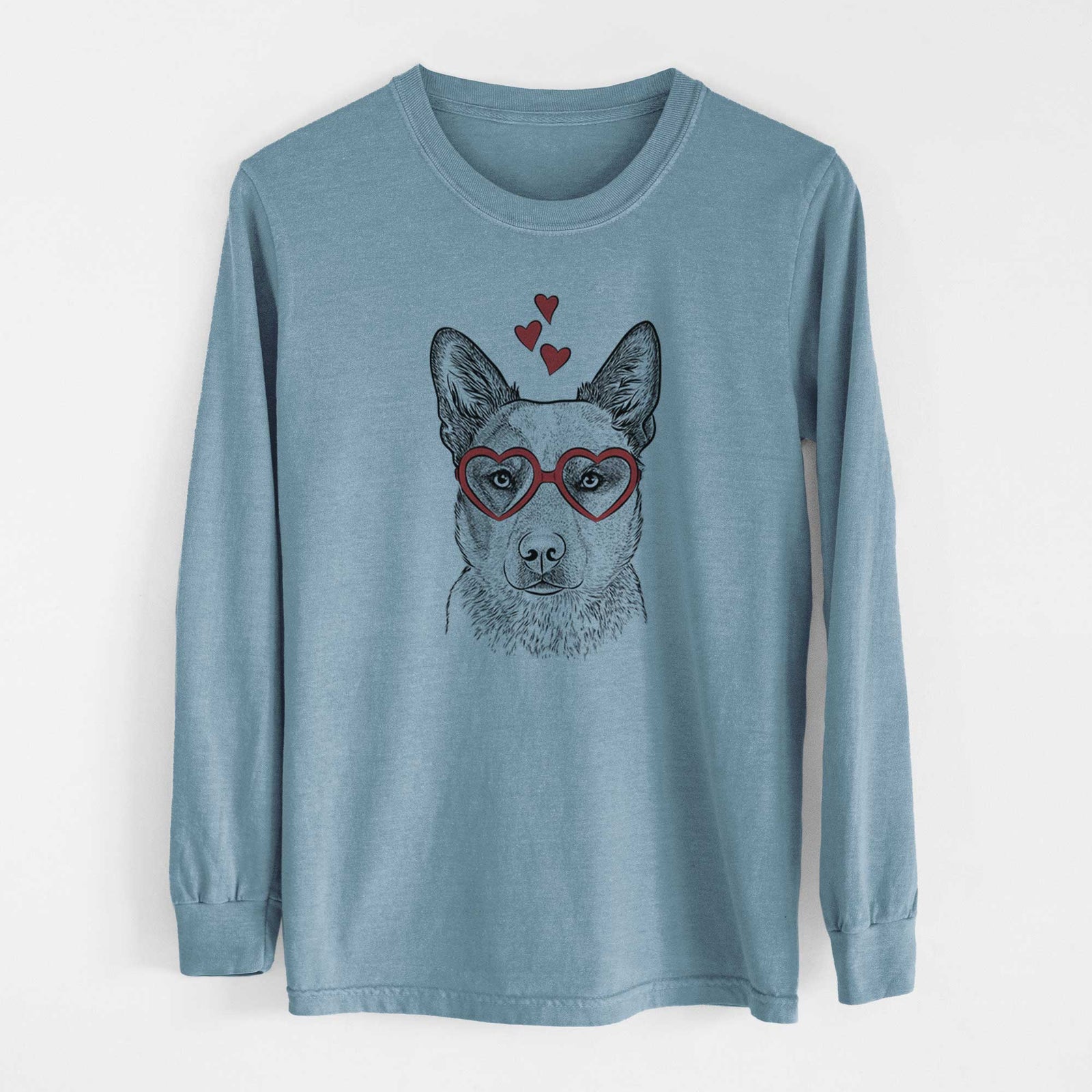 Valentine Snap the Australian Cattle Dog - Heavyweight 100% Cotton Long Sleeve