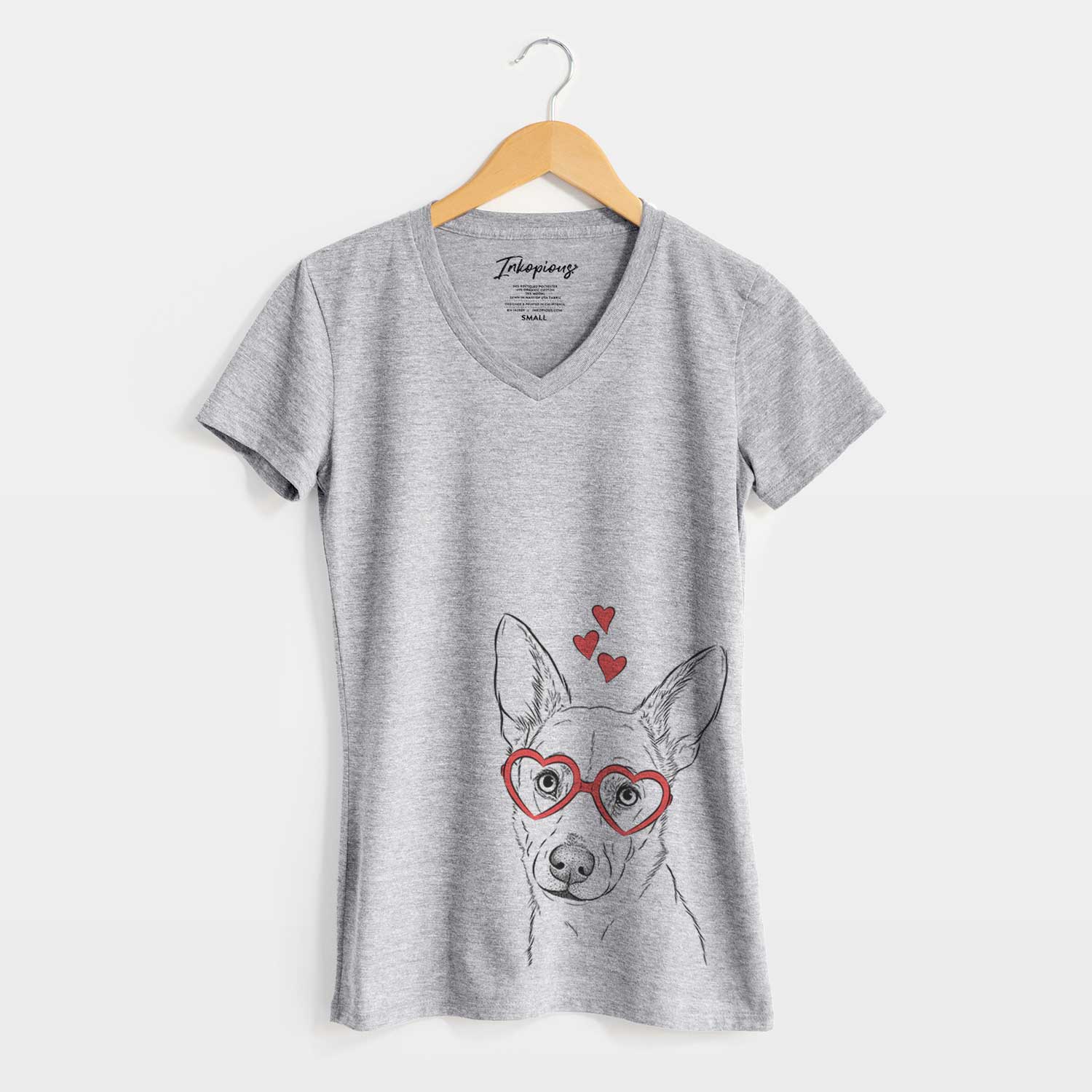 Valentine Sooner the Huskimo - Women's V-neck Shirt