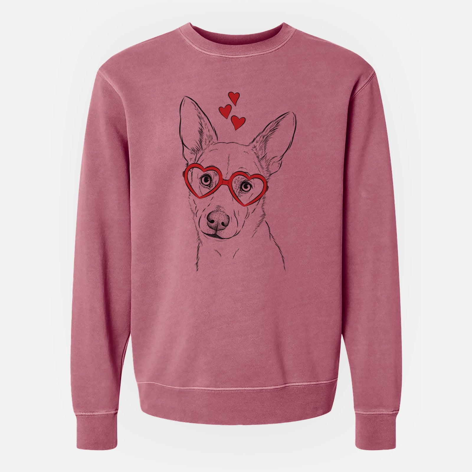 Valentine Sooner the Huskimo - Unisex Pigment Dyed Crew Sweatshirt