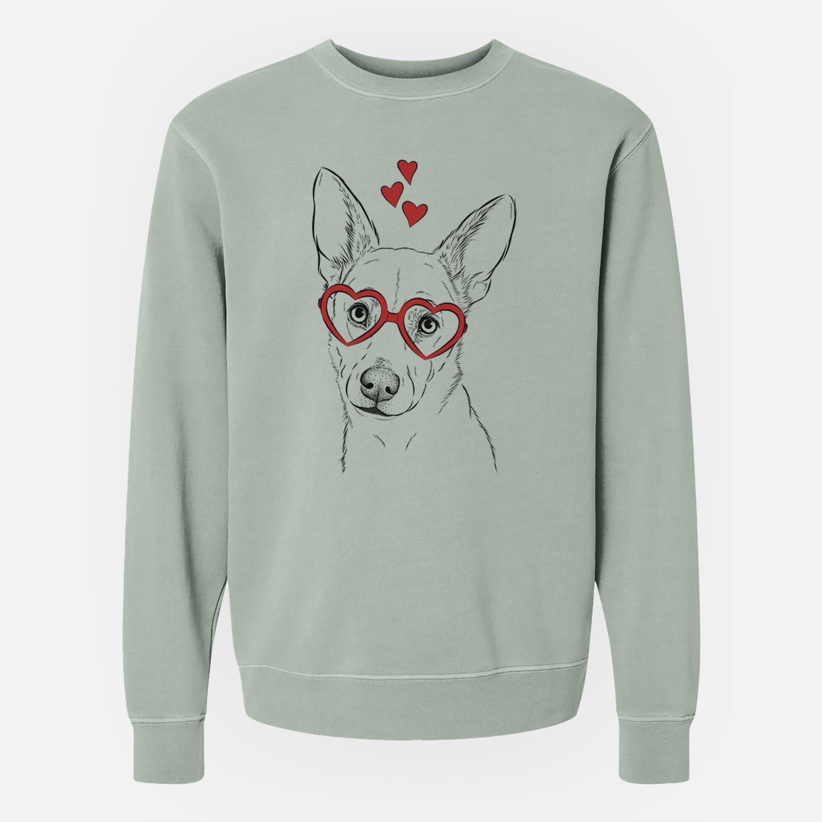 Valentine Sooner the Huskimo - Unisex Pigment Dyed Crew Sweatshirt