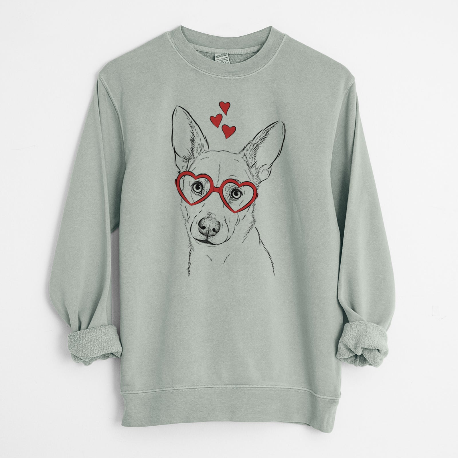 Valentine Sooner the Huskimo - Unisex Pigment Dyed Crew Sweatshirt