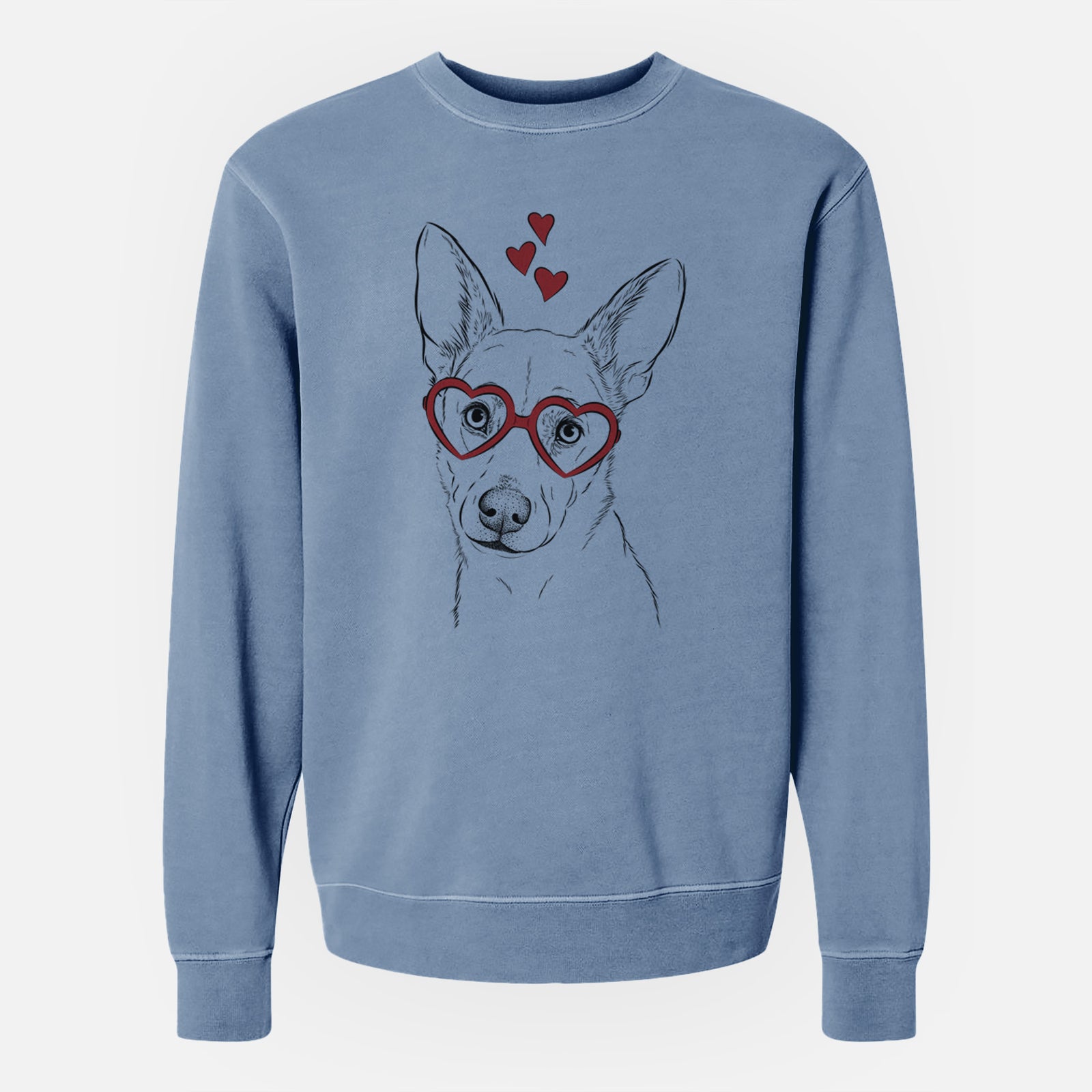 Valentine Sooner the Huskimo - Unisex Pigment Dyed Crew Sweatshirt