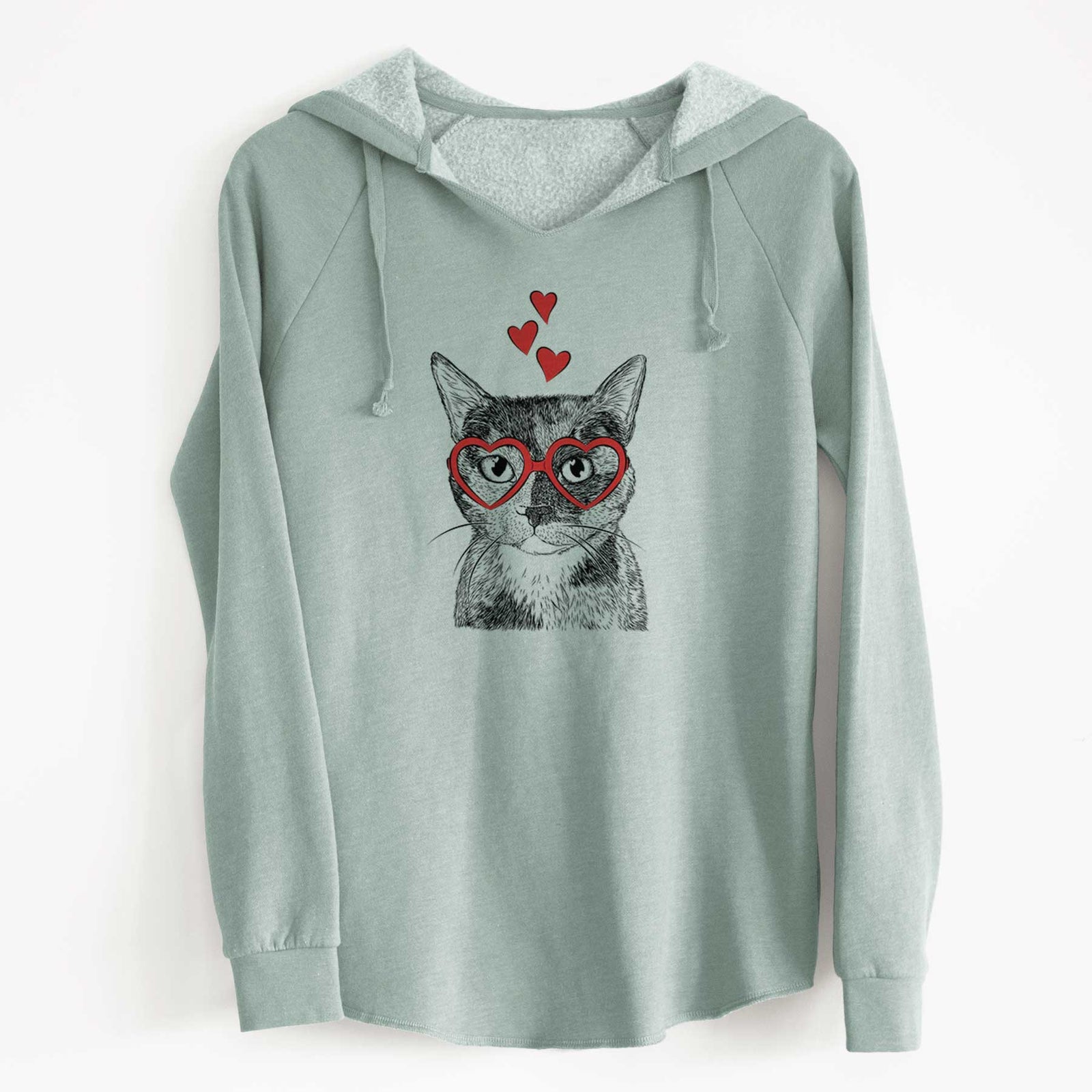 Valentine Spooky Kitty the Tortoiseshell Cat - Cali Wave Hooded Sweatshirt