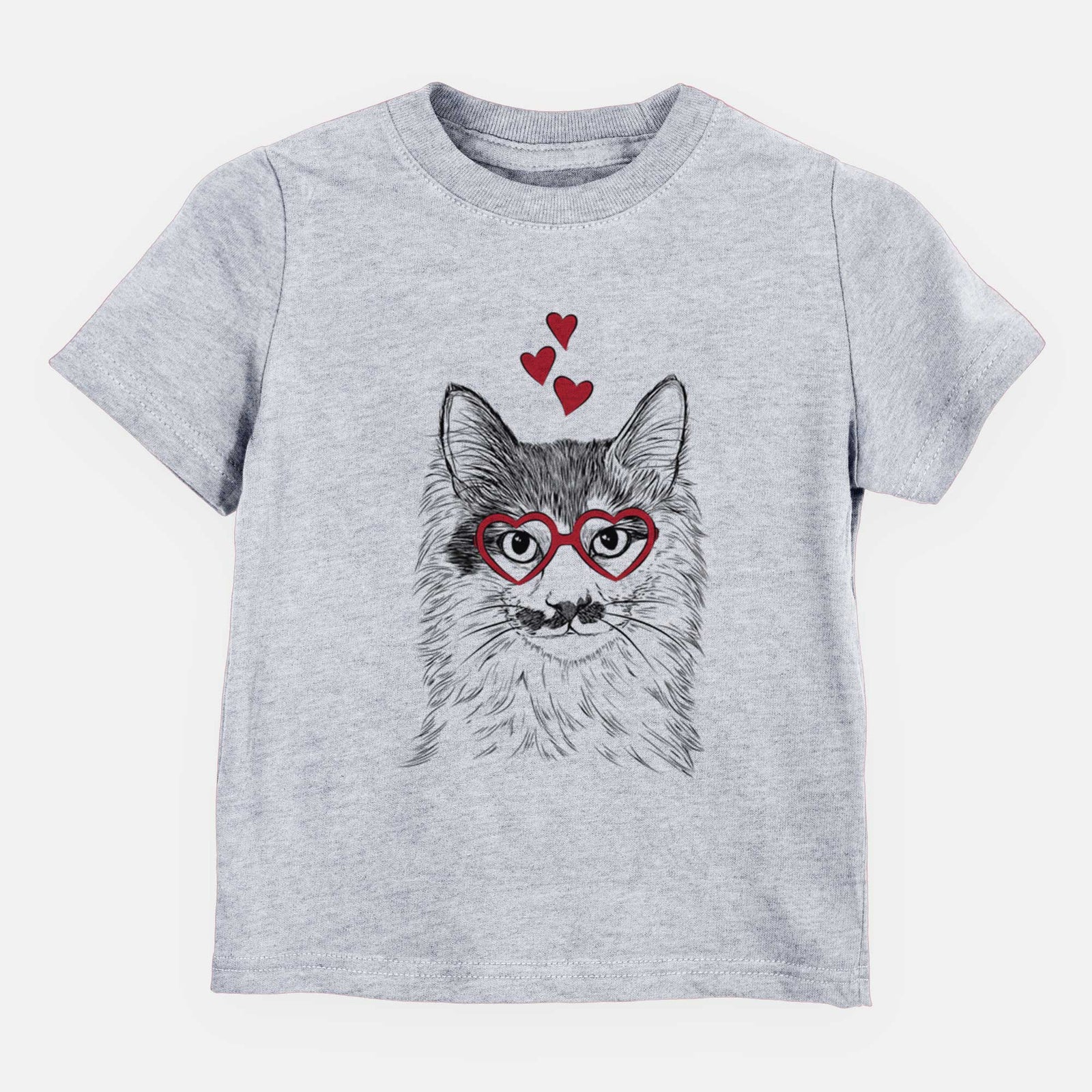 Valentine Stache the Longhaired Mustard Cat - Kids/Youth/Toddler Shirt
