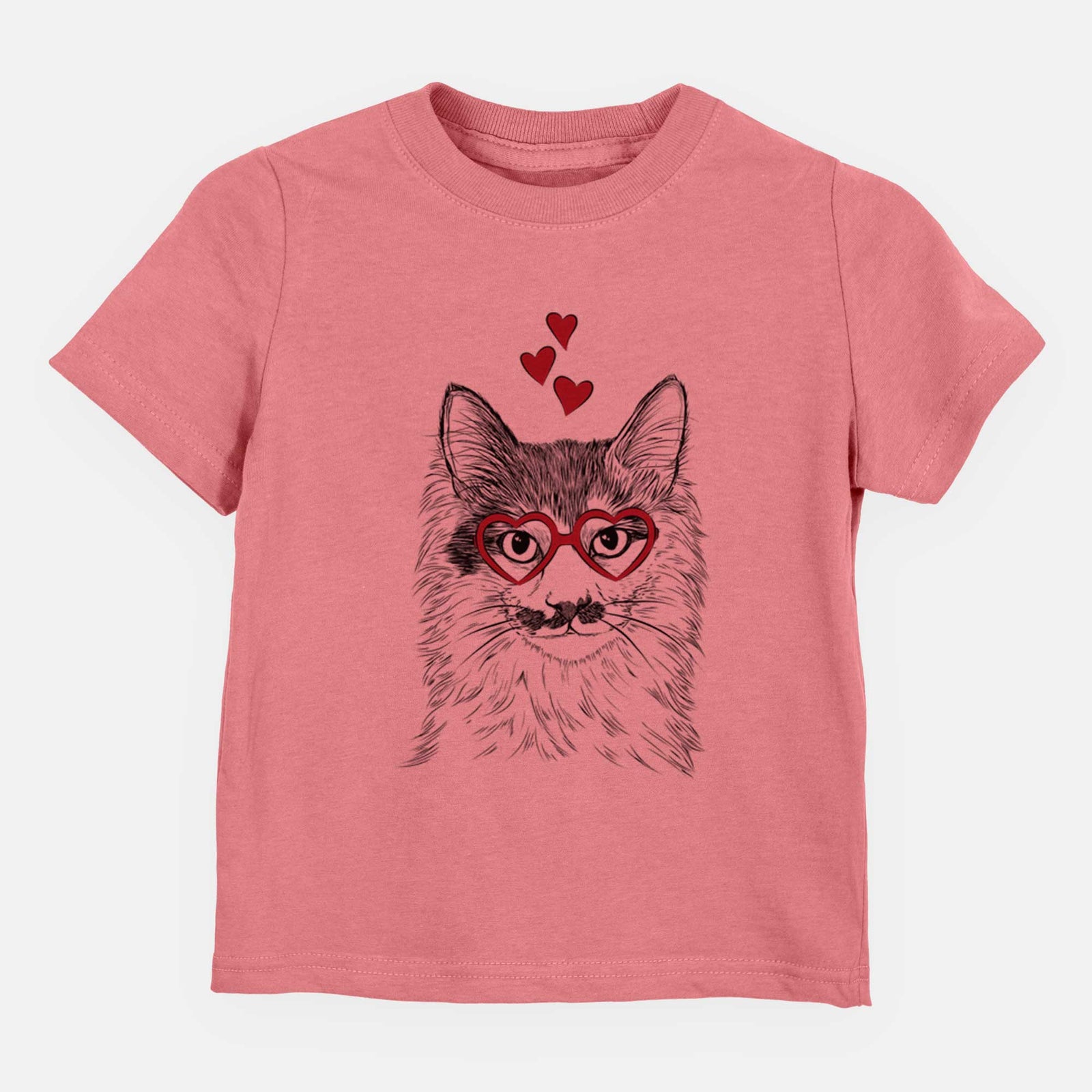 Valentine Stache the Longhaired Mustard Cat - Kids/Youth/Toddler Shirt