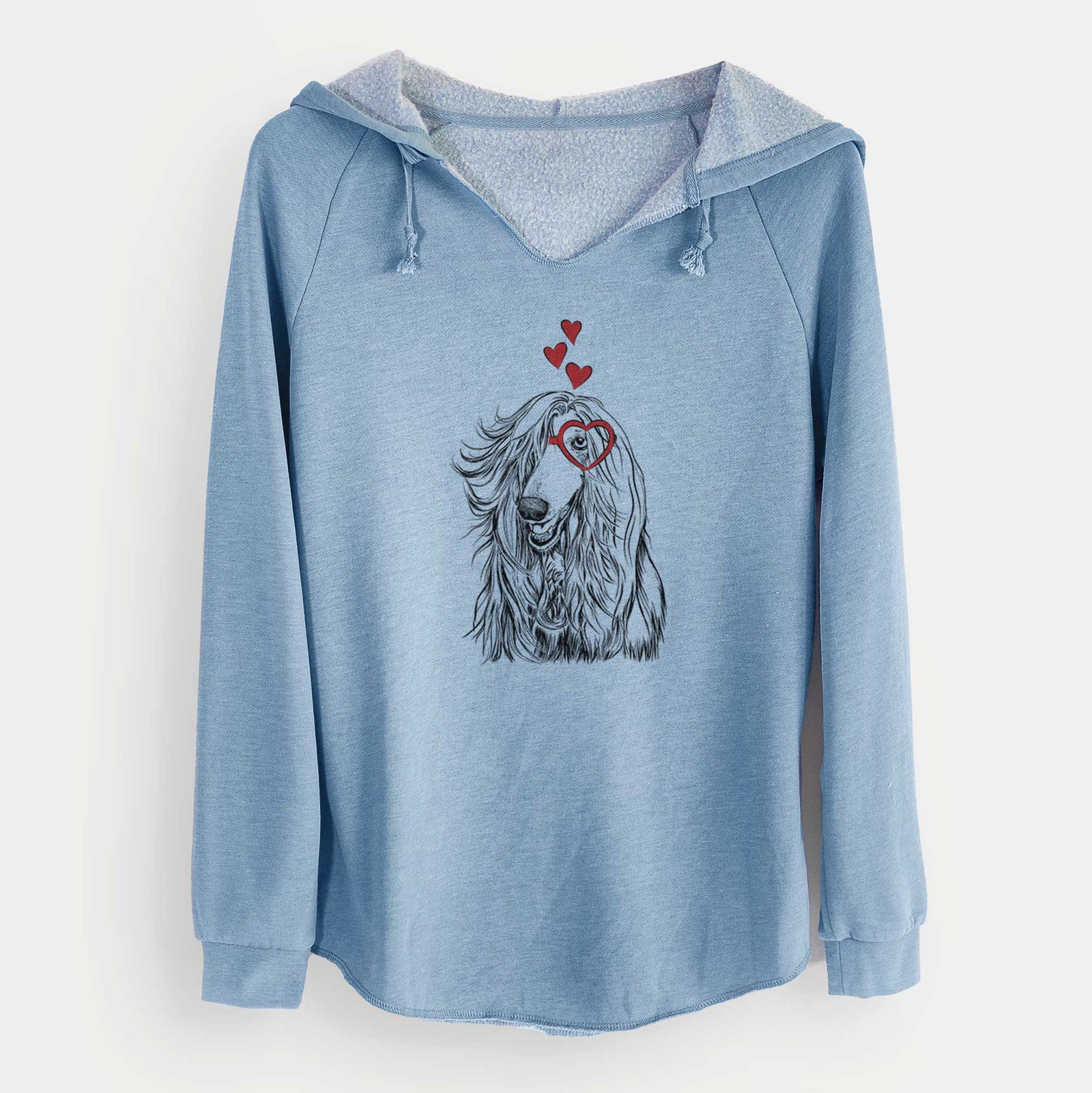 Valentine Sterling the Afghan Hound - Cali Wave Hooded Sweatshirt