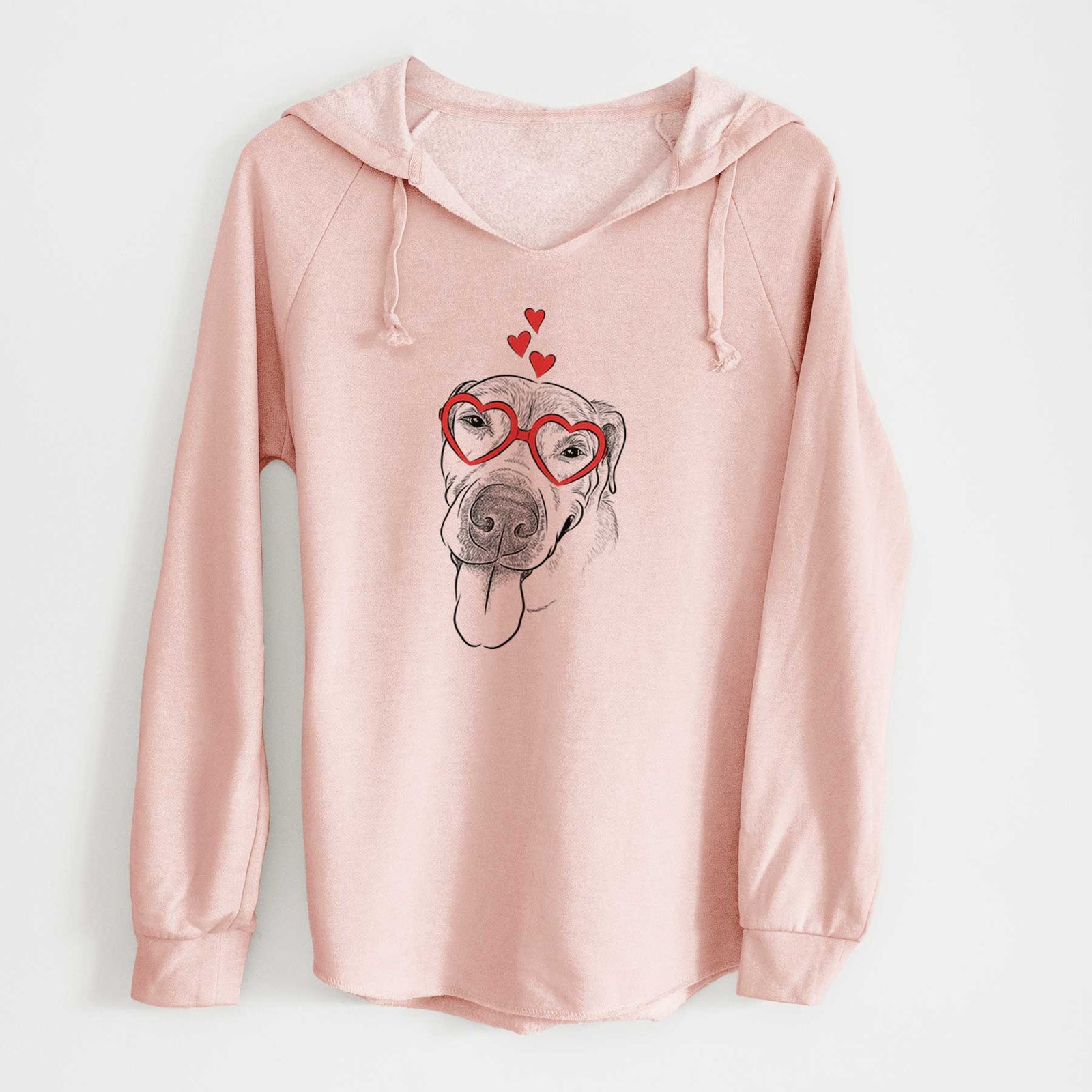 Valentine Sugar the Staffordshire Terrier Mix - Cali Wave Hooded Sweatshirt