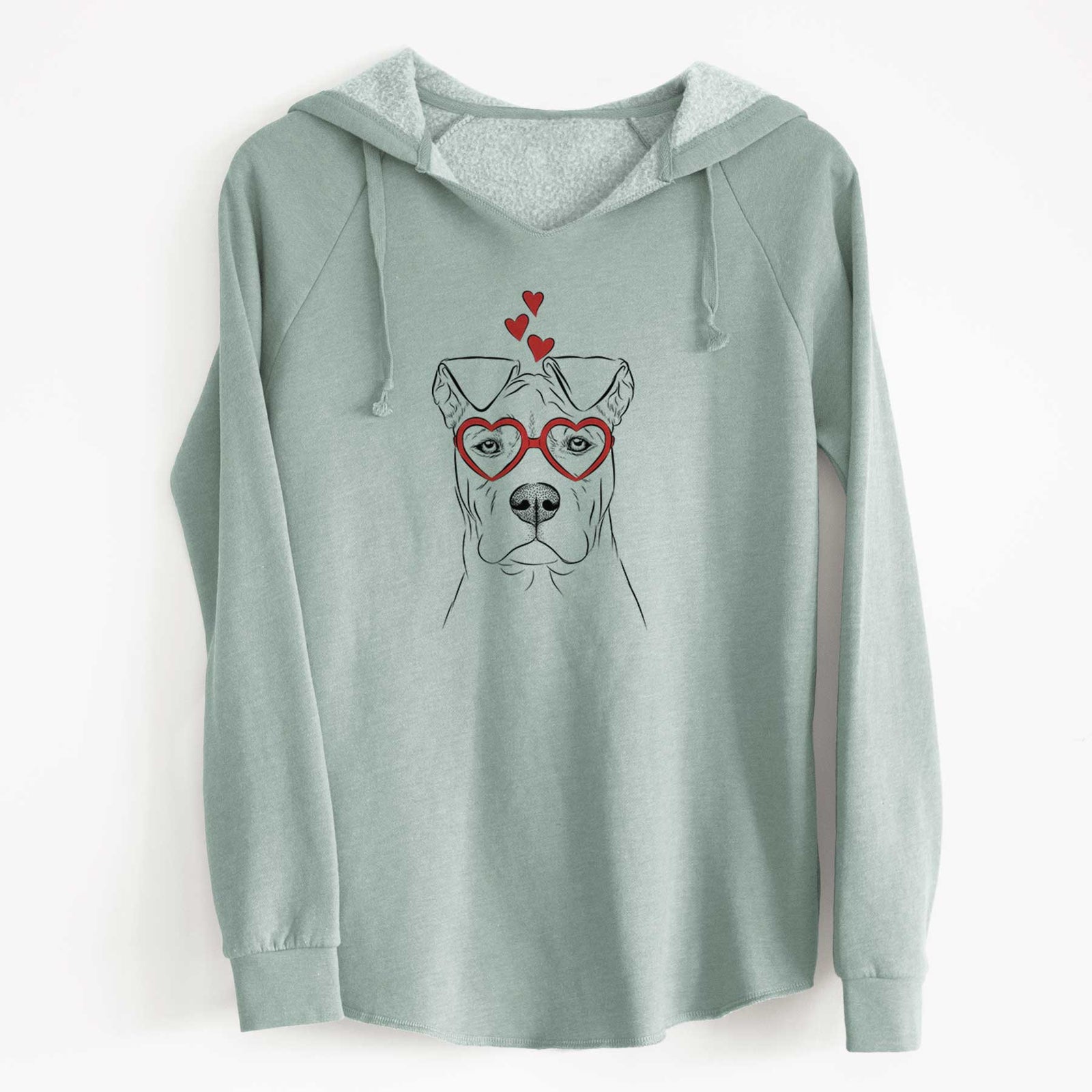 Valentine Sweet Finn the Mixed Breed - Cali Wave Hooded Sweatshirt