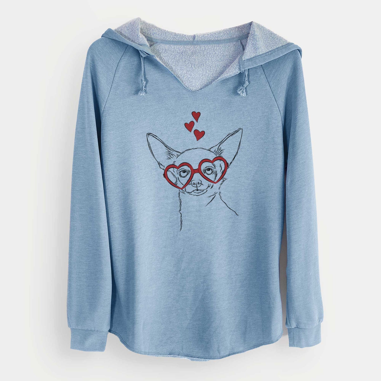 Valentine Tabitha the Chihuahua - Cali Wave Hooded Sweatshirt