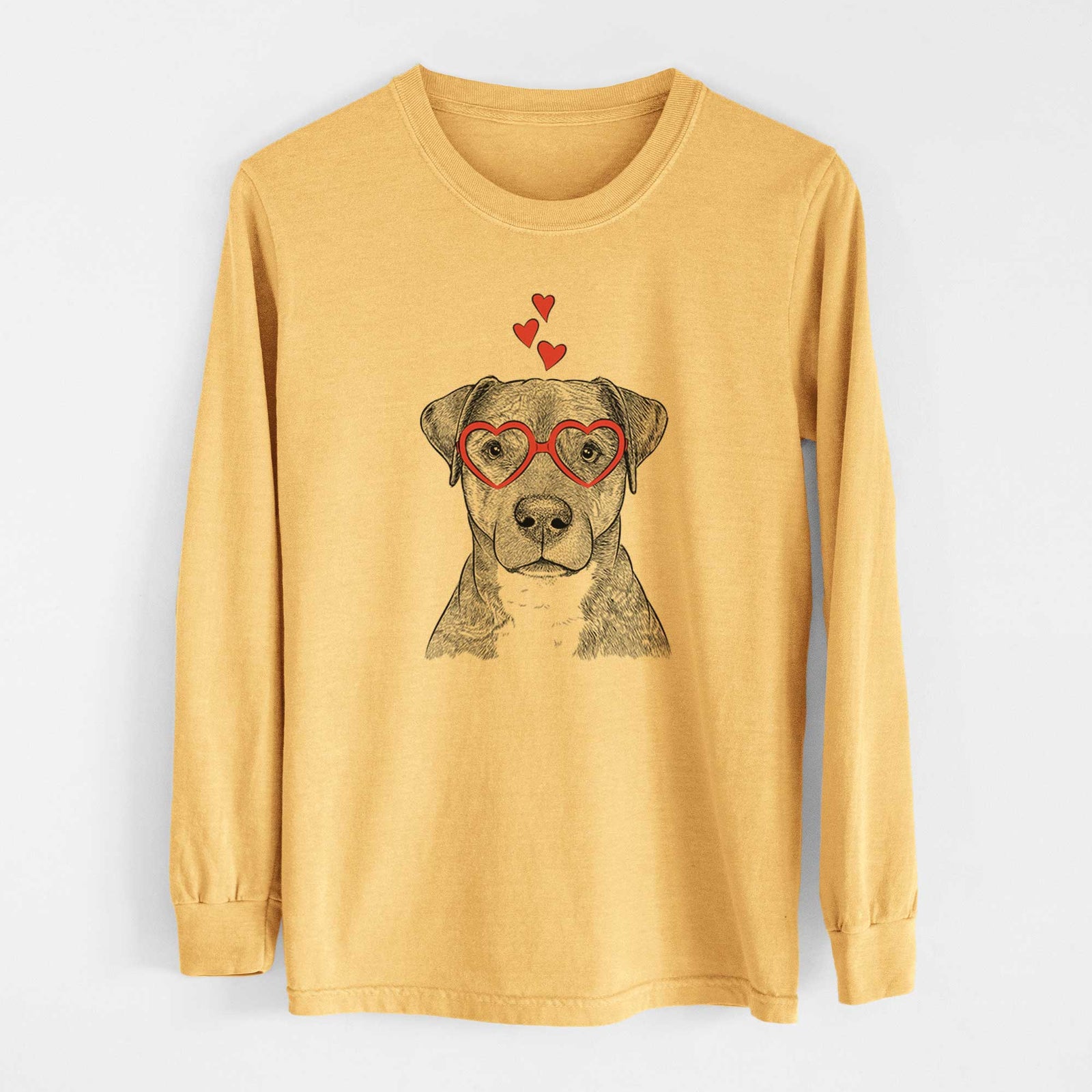 Valentine TedE the Mixed Breed - Heavyweight 100% Cotton Long Sleeve