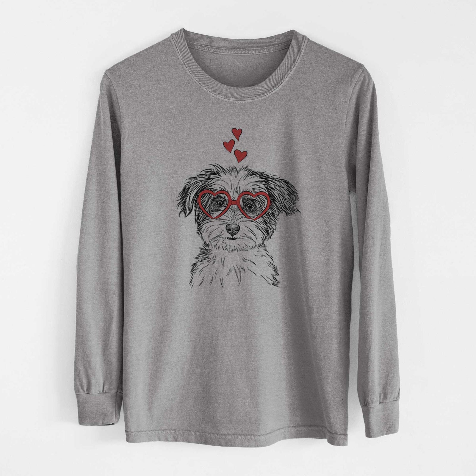 Valentine Teddy the Havanese - Heavyweight 100% Cotton Long Sleeve
