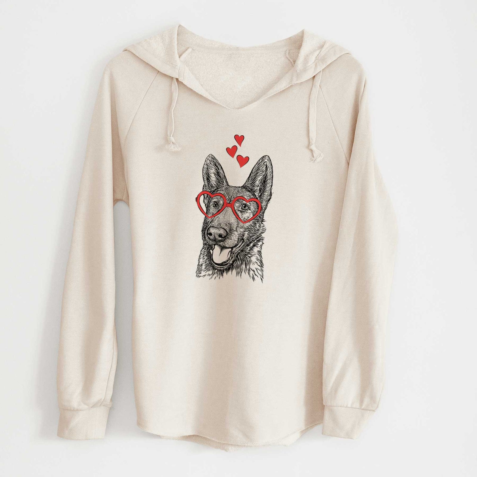 Valentine Tena the German Shepherd - Cali Wave Hooded Sweatshirt