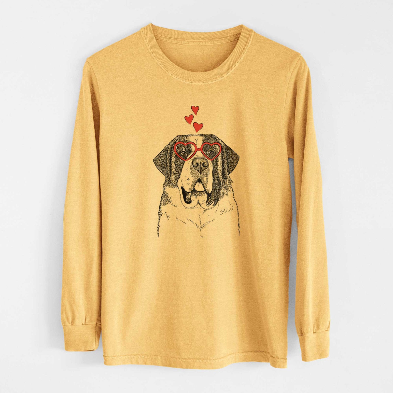 Valentine Thor the Saint Bernard - Heavyweight 100% Cotton Long Sleeve