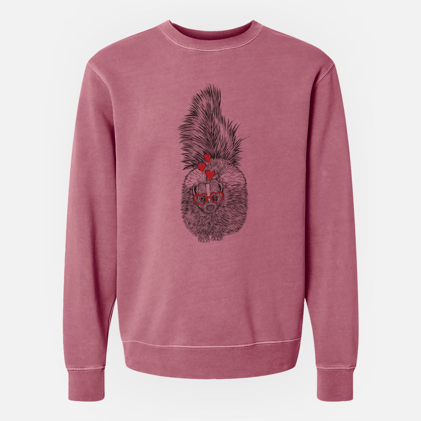 Valentine Tibbs the Skunk - Unisex Pigment Dyed Crew Sweatshirt