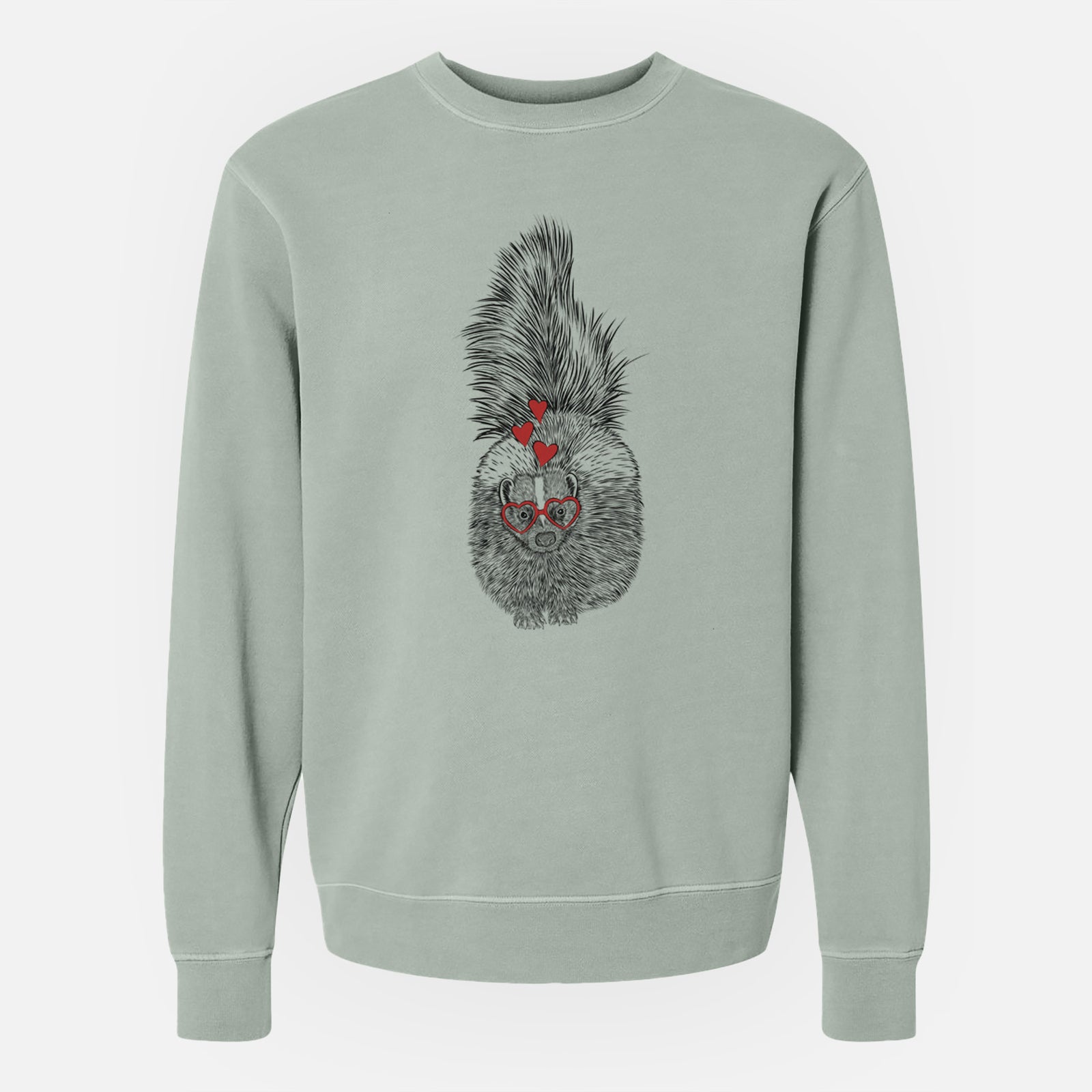 Valentine Tibbs the Skunk - Unisex Pigment Dyed Crew Sweatshirt