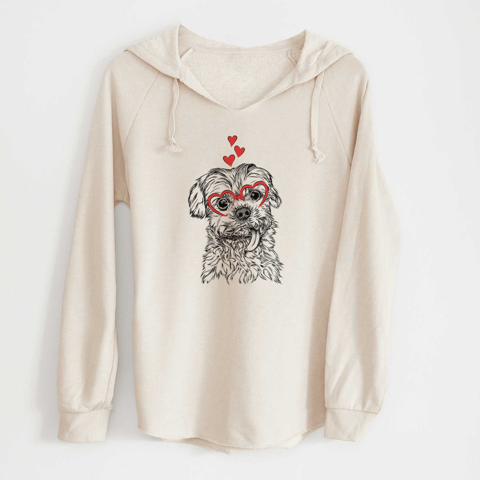 Valentine Tiny Titan the Shih Tzu - Cali Wave Hooded Sweatshirt