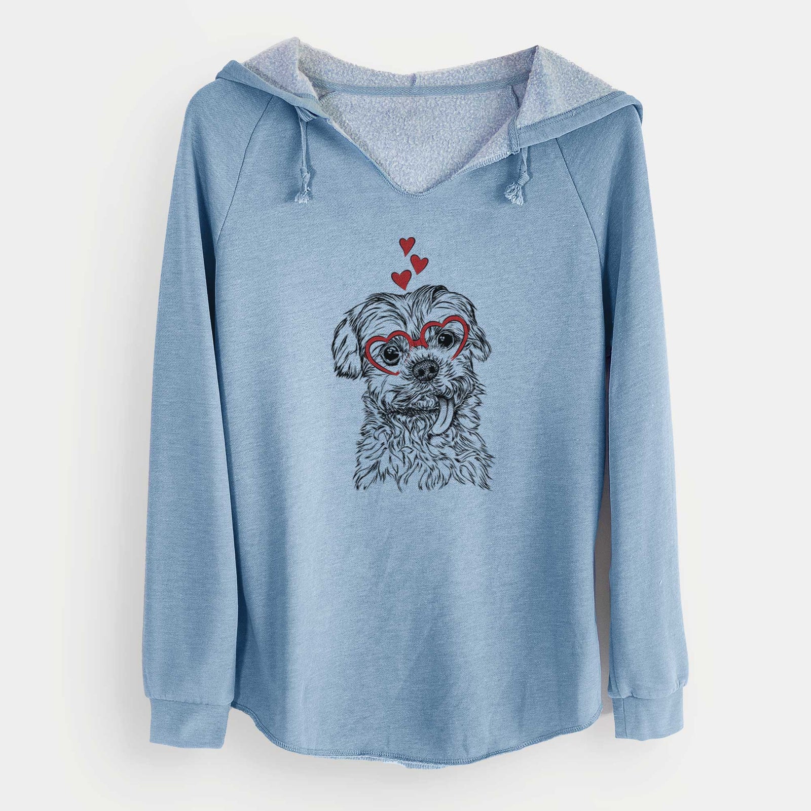 Valentine Tiny Titan the Shih Tzu - Cali Wave Hooded Sweatshirt