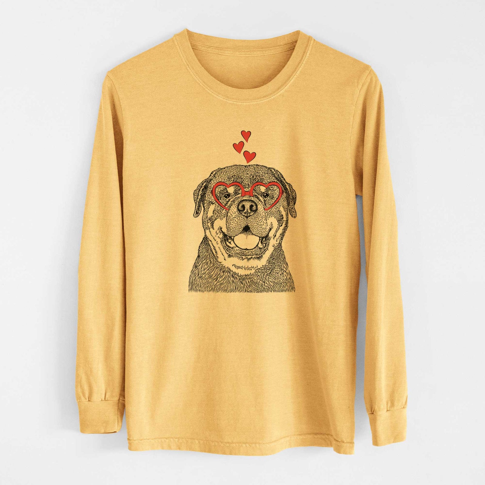 Valentine Titan the Rottweiler - Heavyweight 100% Cotton Long Sleeve