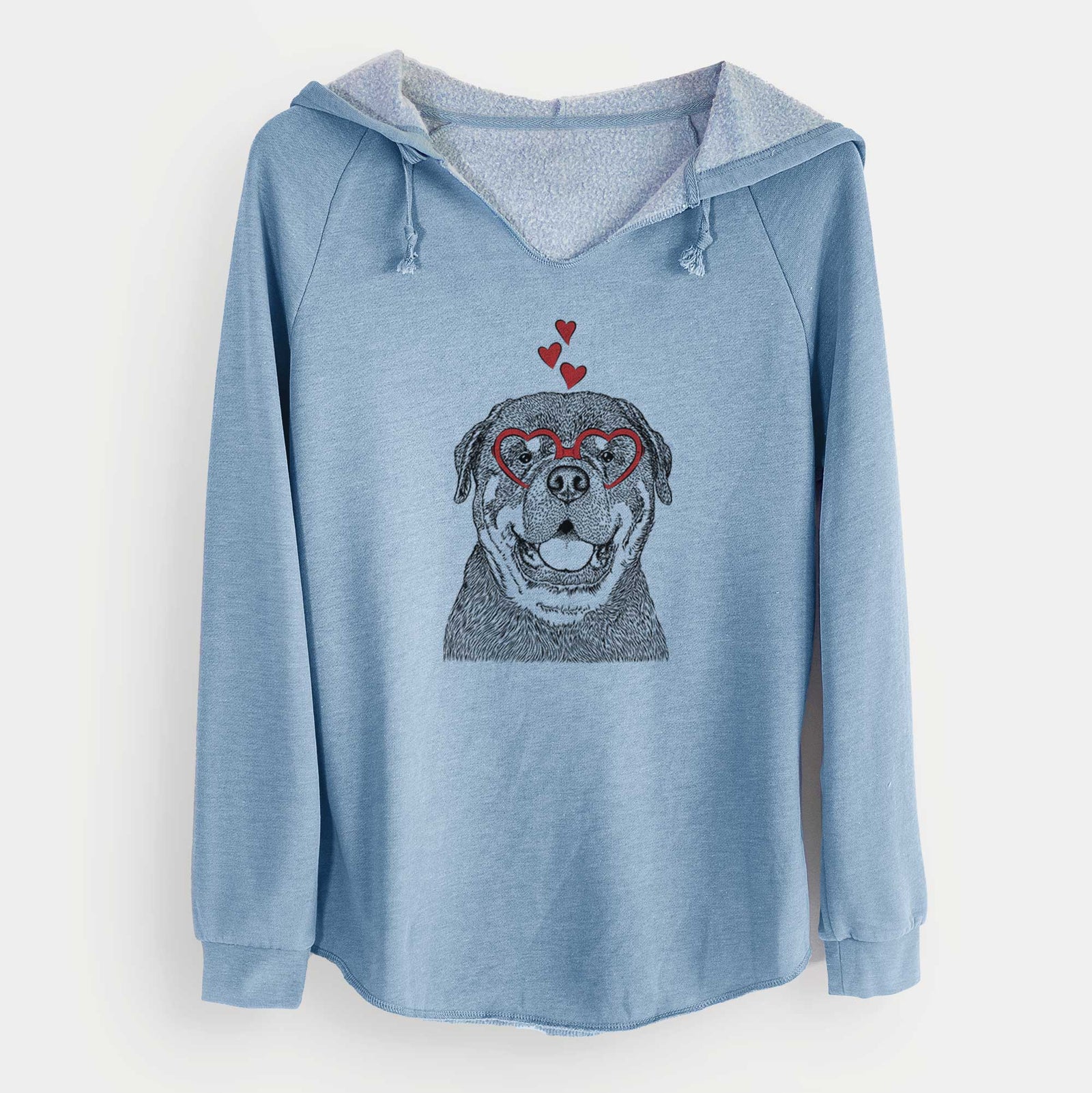 Valentine Titan the Rottweiler - Cali Wave Hooded Sweatshirt