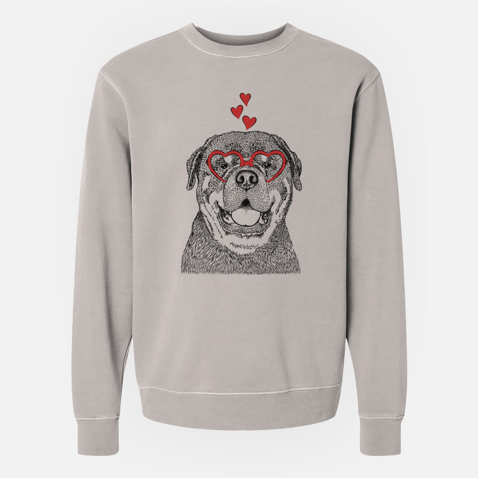 Valentine Titan the Rottweiler - Unisex Pigment Dyed Crew Sweatshirt