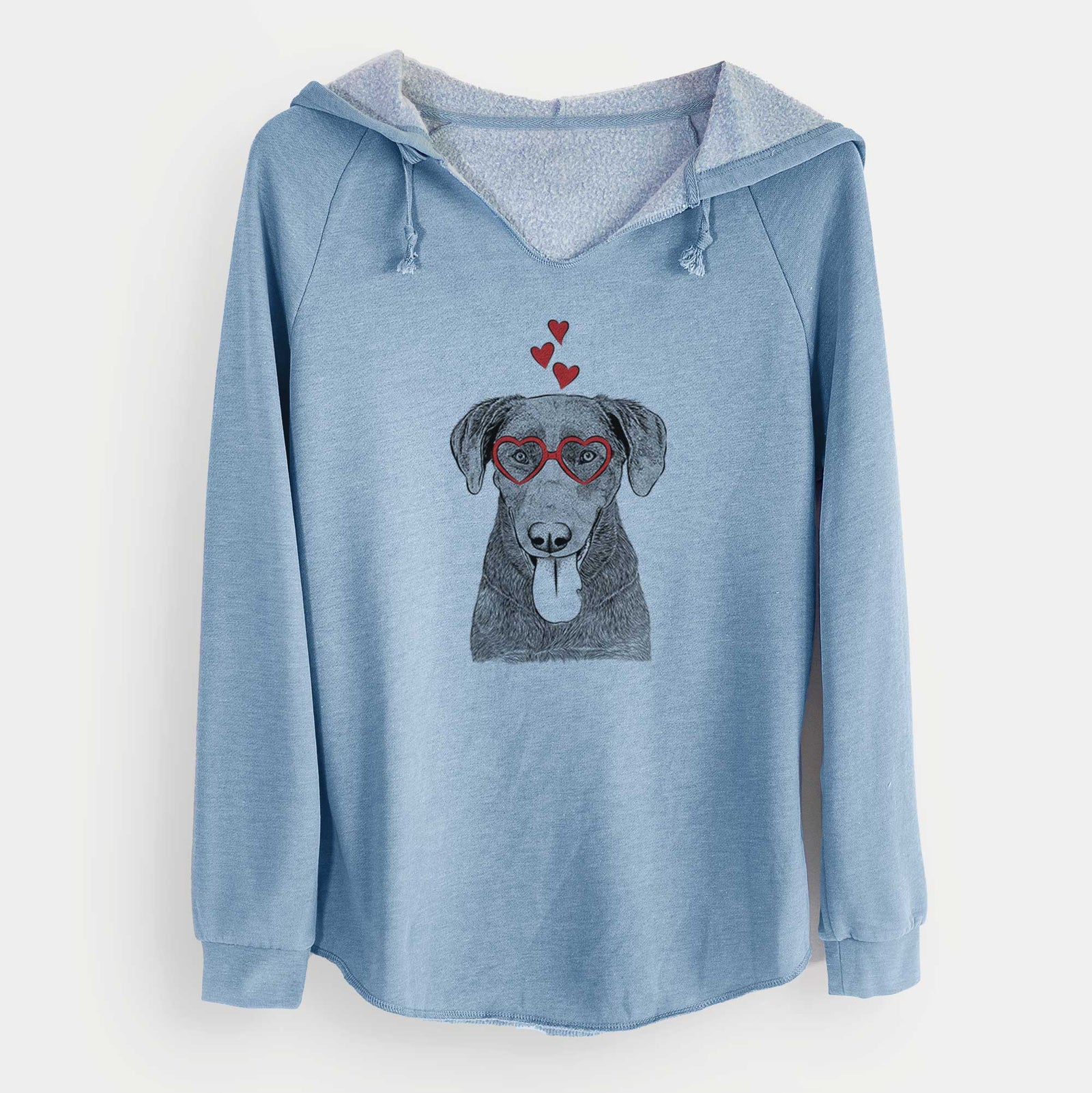 Valentine Tobes the Chocolate Lab - Cali Wave Hooded Sweatshirt
