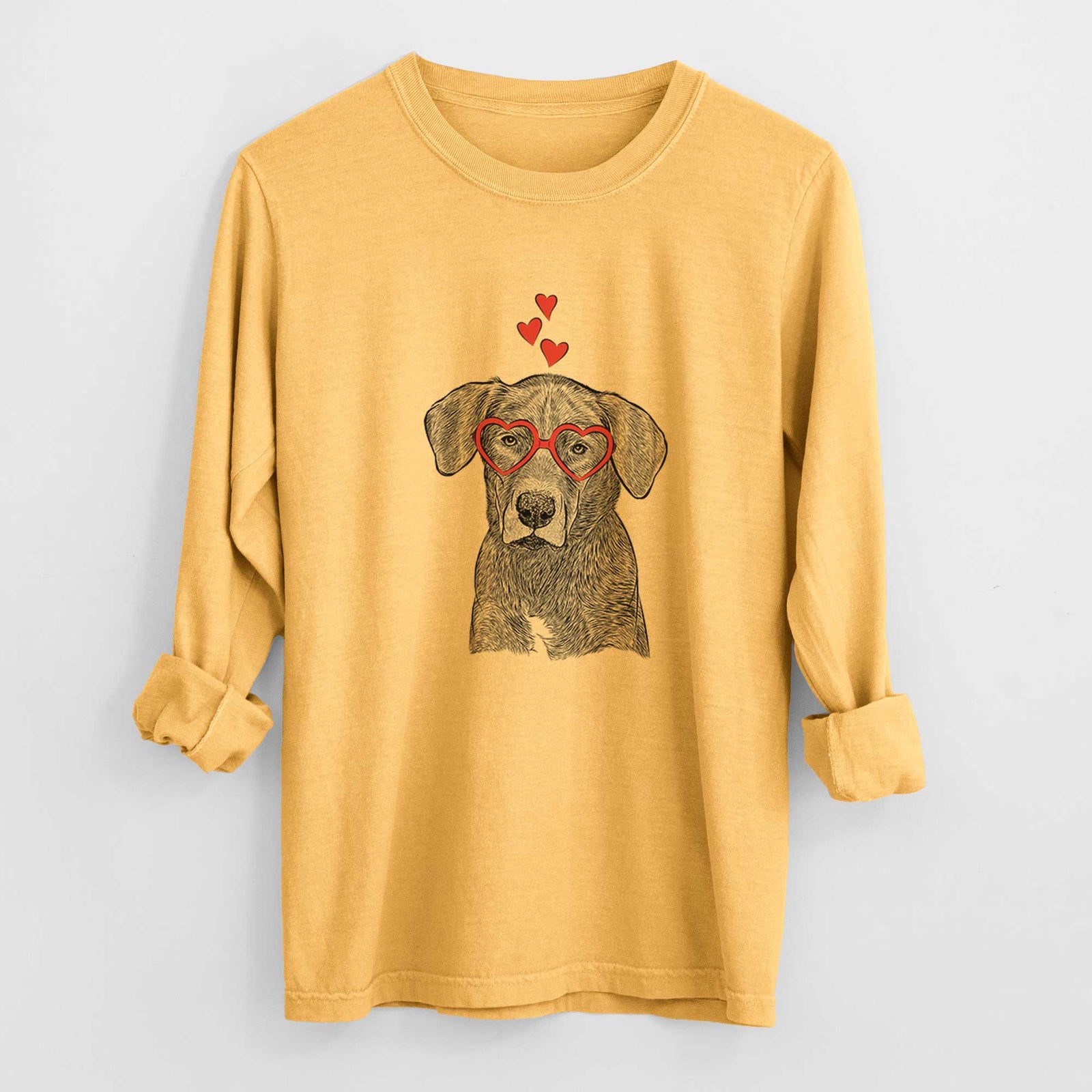 Valentine Tom the Lab Dane Mix - Heavyweight 100% Cotton Long Sleeve