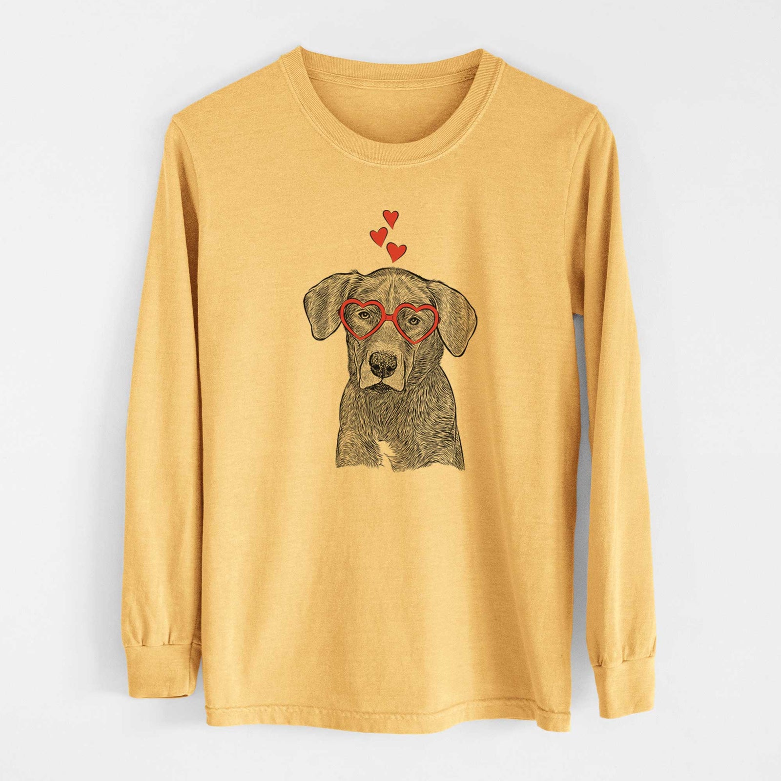 Valentine Tom the Lab Dane Mix - Heavyweight 100% Cotton Long Sleeve