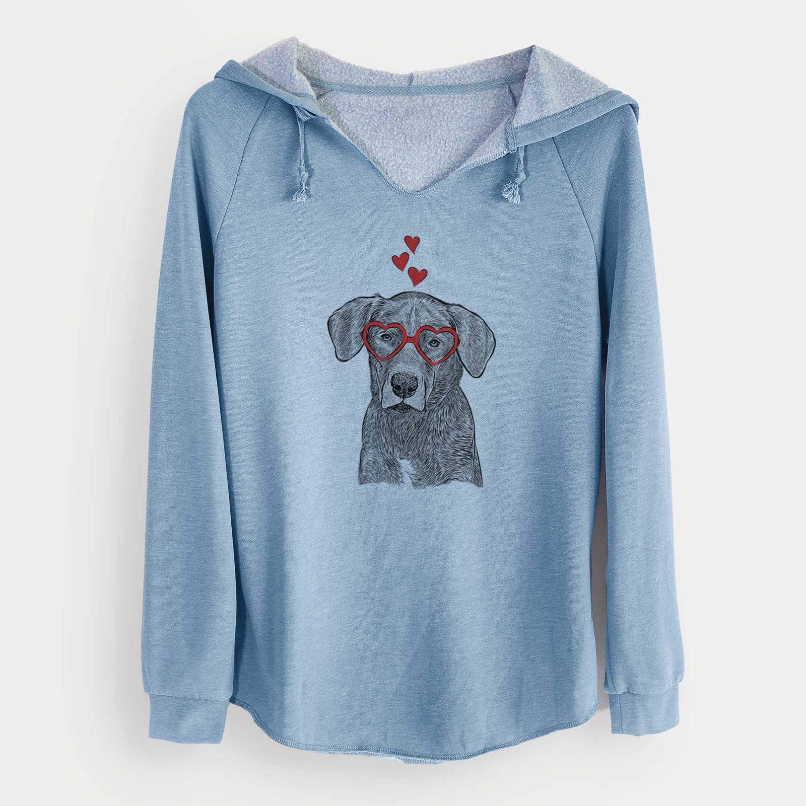 Valentine Tom the Lab Dane Mix - Cali Wave Hooded Sweatshirt