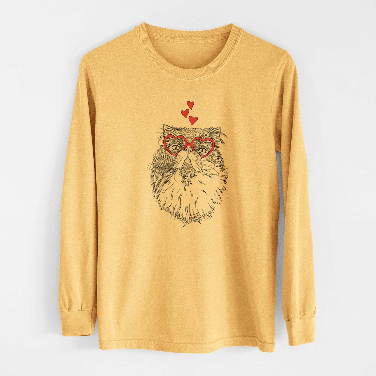 Valentine Tookie the Perisan Cat - Heavyweight 100% Cotton Long Sleeve