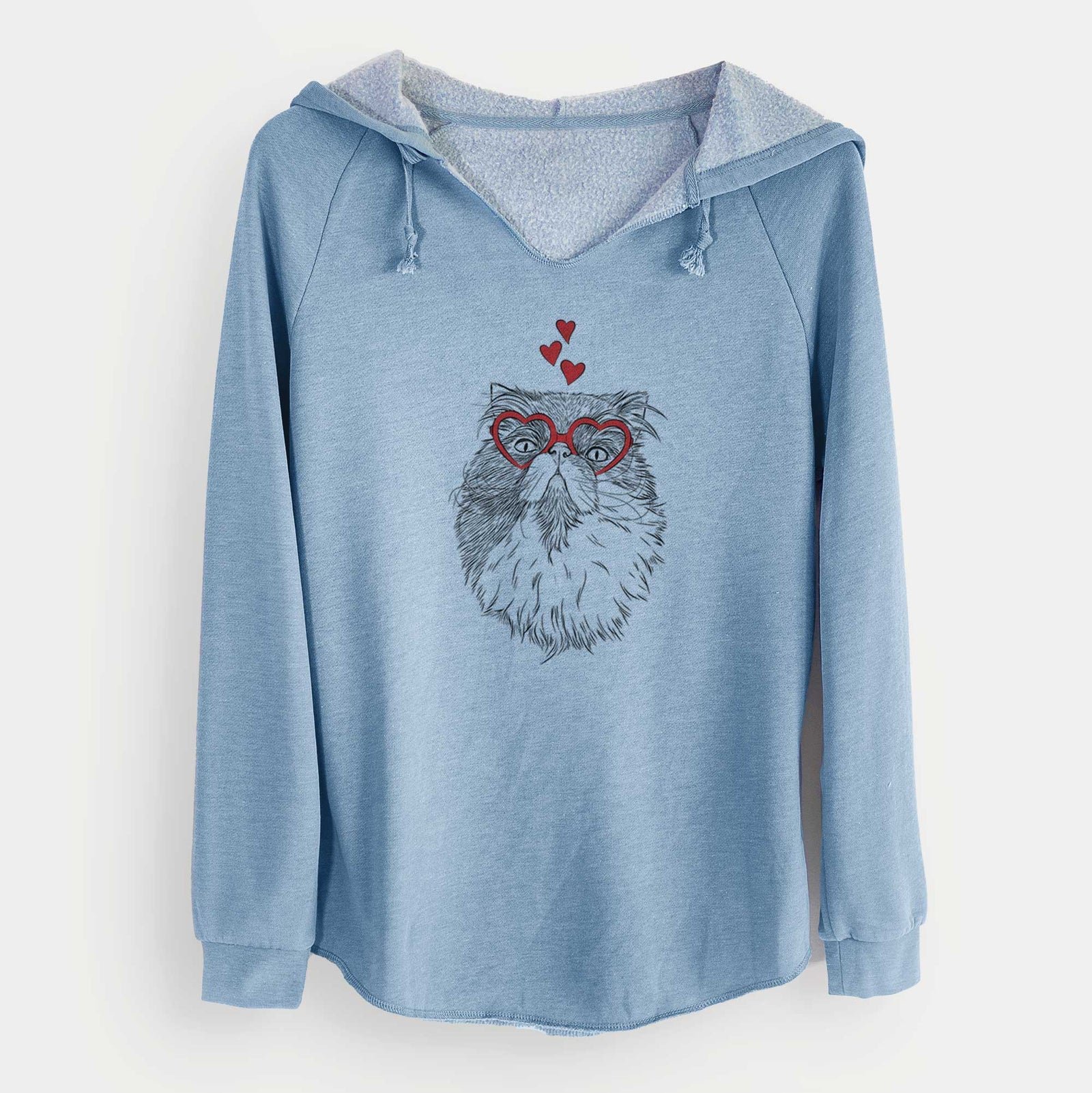 Valentine Tookie the Perisan Cat - Cali Wave Hooded Sweatshirt