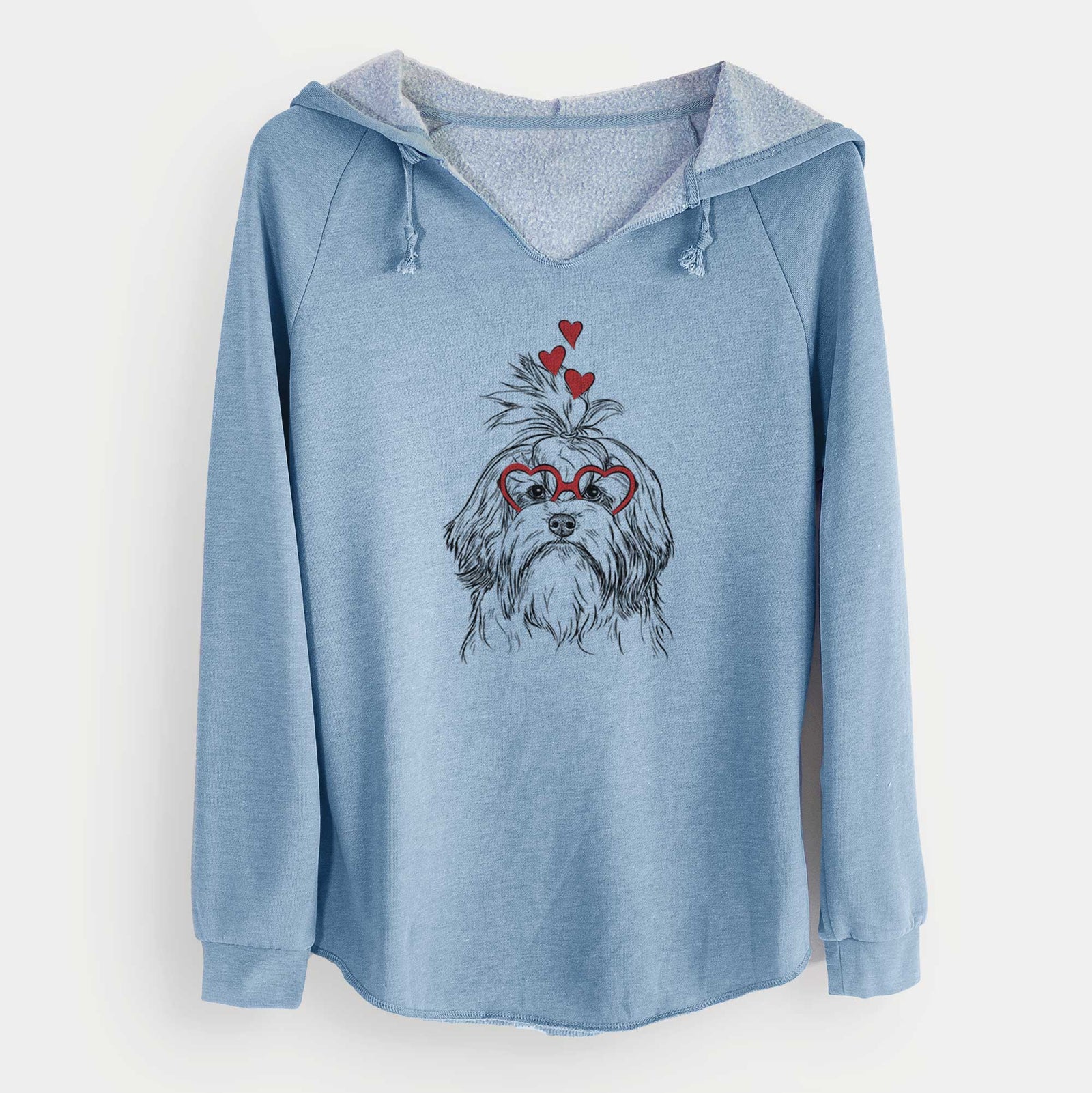 Valentine Tootsie the Lowchen - Cali Wave Hooded Sweatshirt