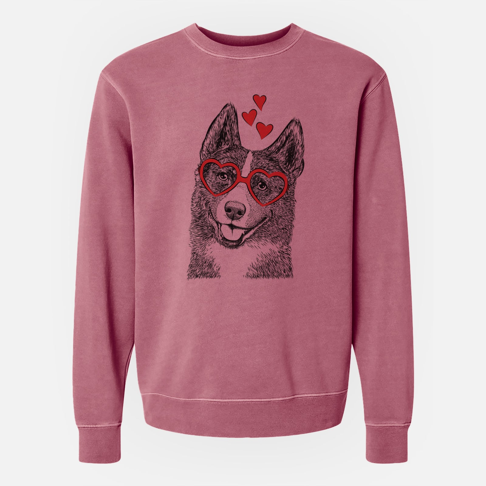 Valentine Tosca the Karelian Bear Dog - Unisex Pigment Dyed Crew Sweatshirt