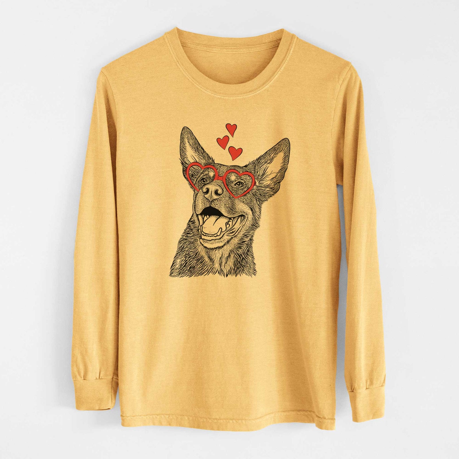 Valentine Tucker the Australian Kelpie - Heavyweight 100% Cotton Long Sleeve